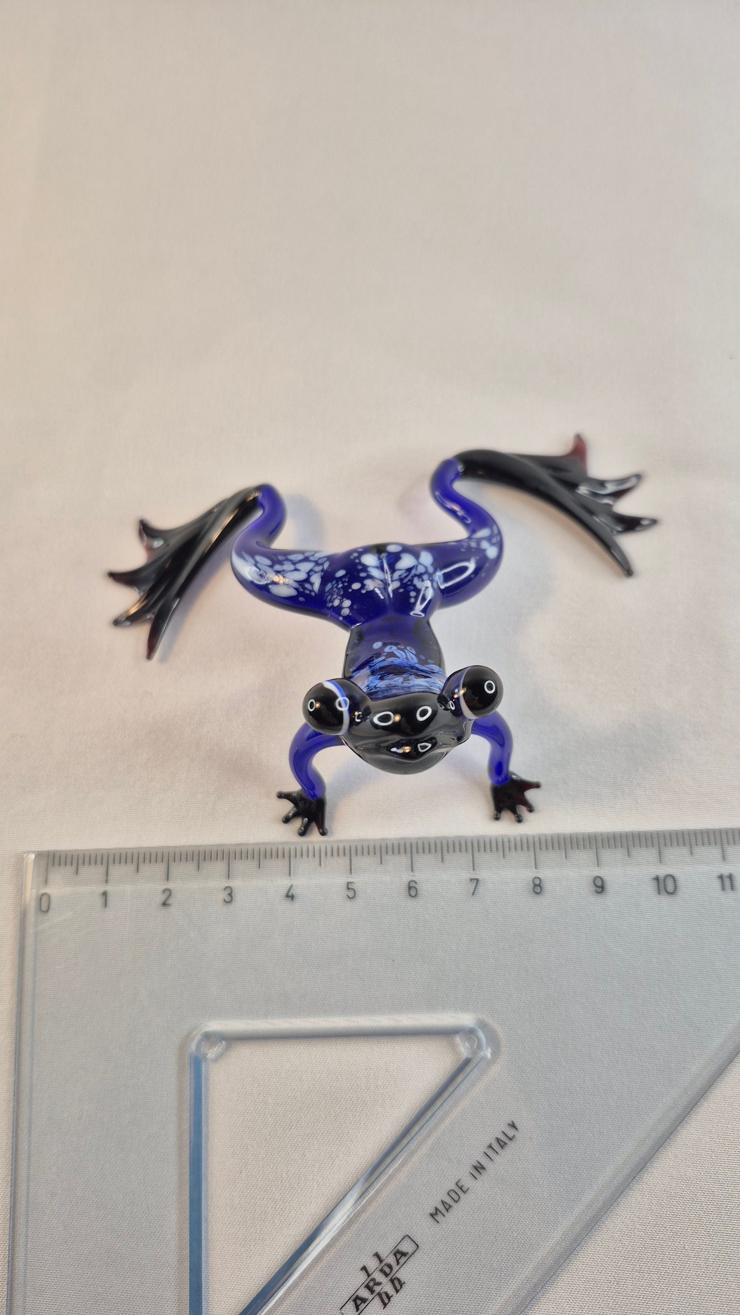 Blue Sitting Glass Frog