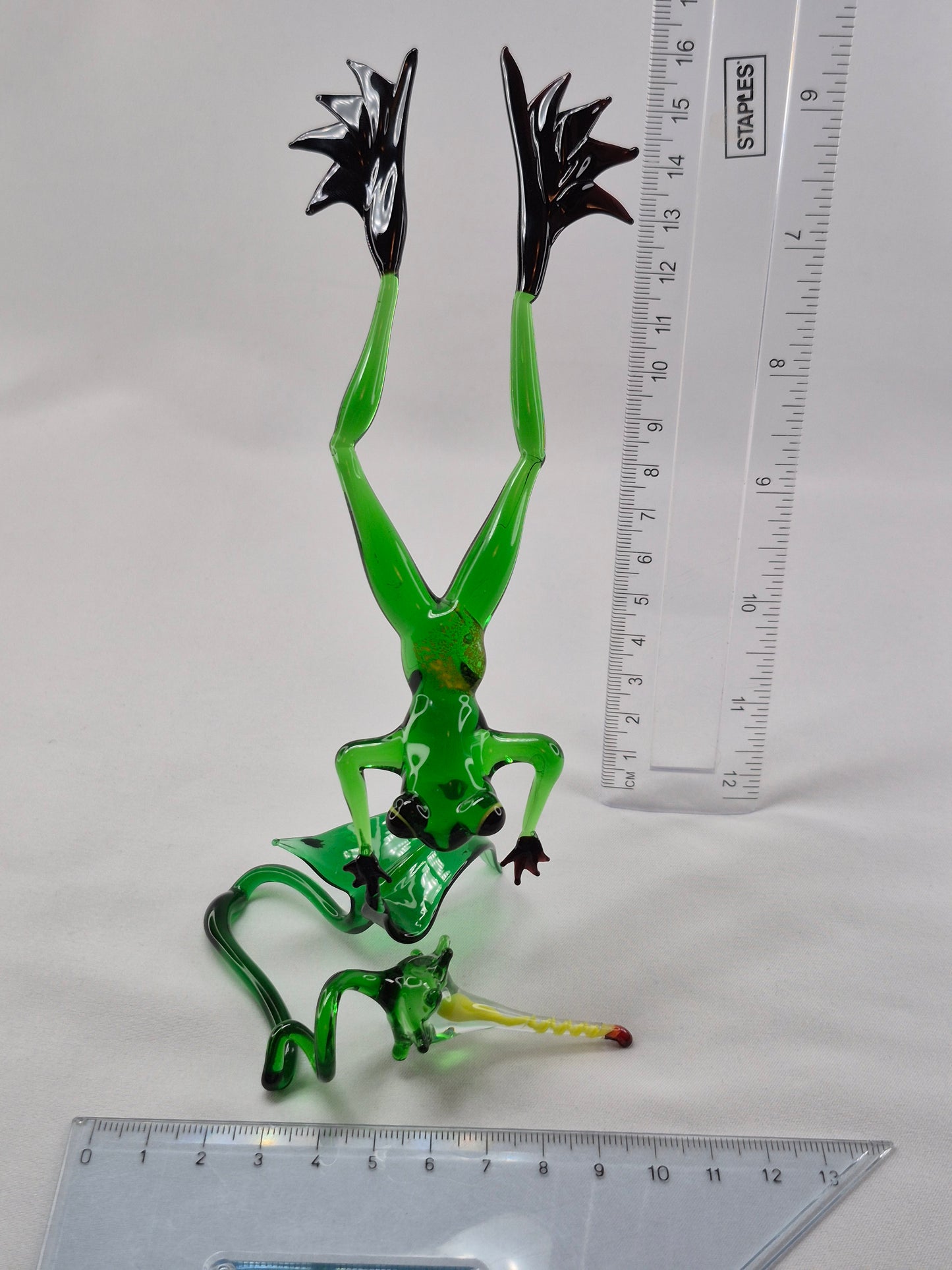 Green Jumping Glass Frog on Flower