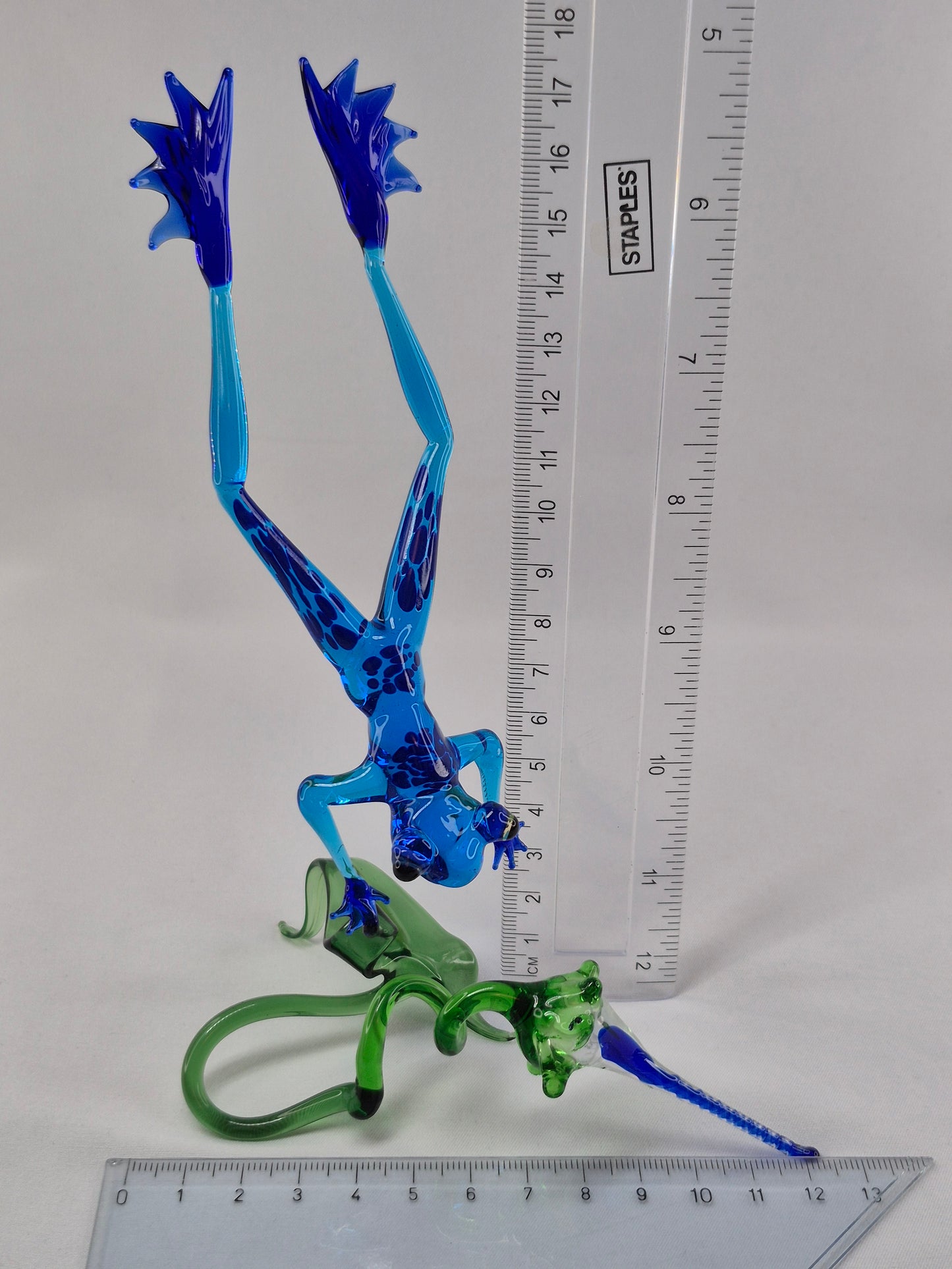 Blue Jumping Frog on Flower