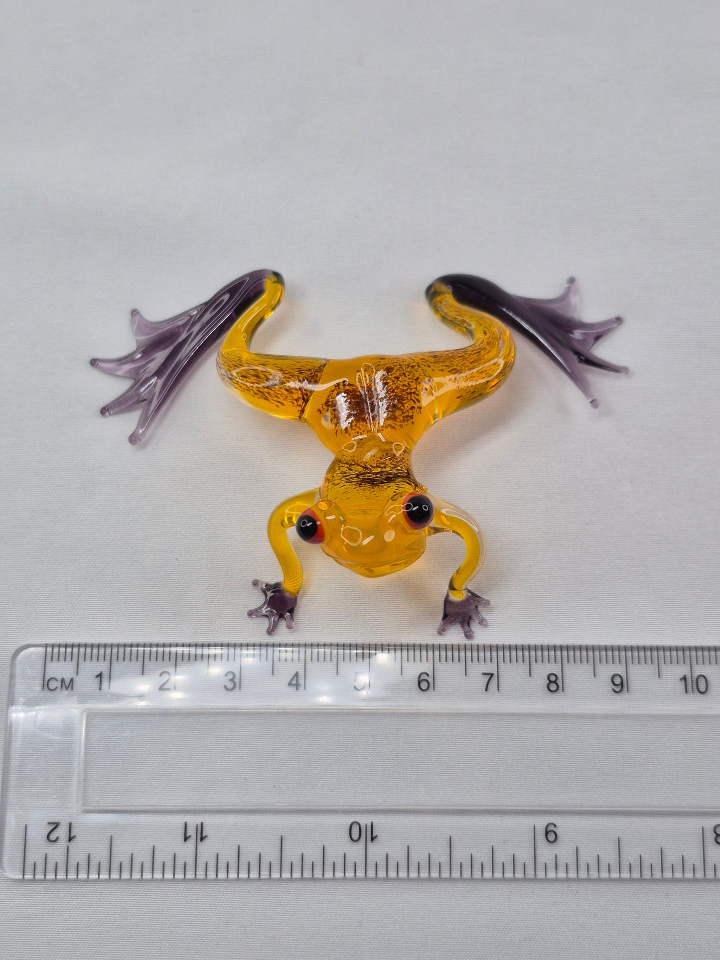 Yellow Sitting Glass Frog