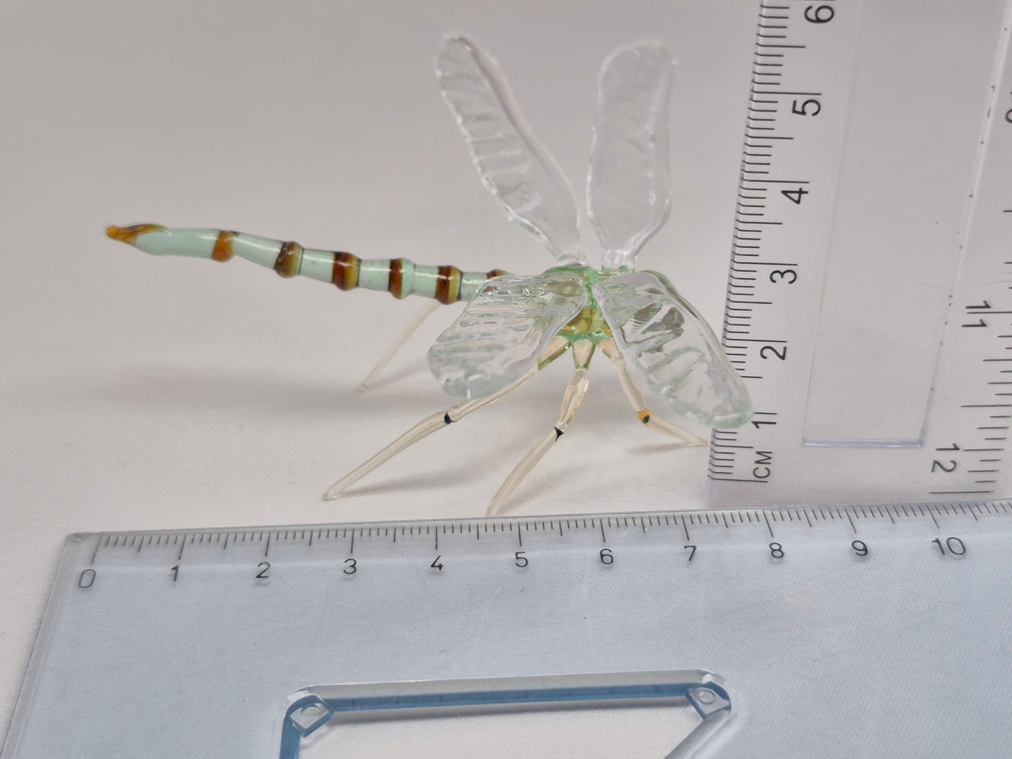 Delicate Uranium Glass Dragonfly