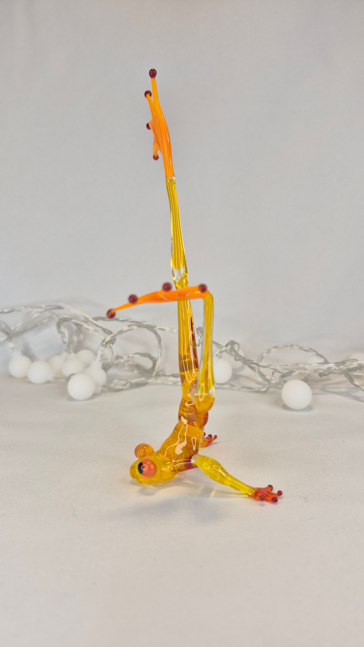 Yellow-Orange Yoga Frog