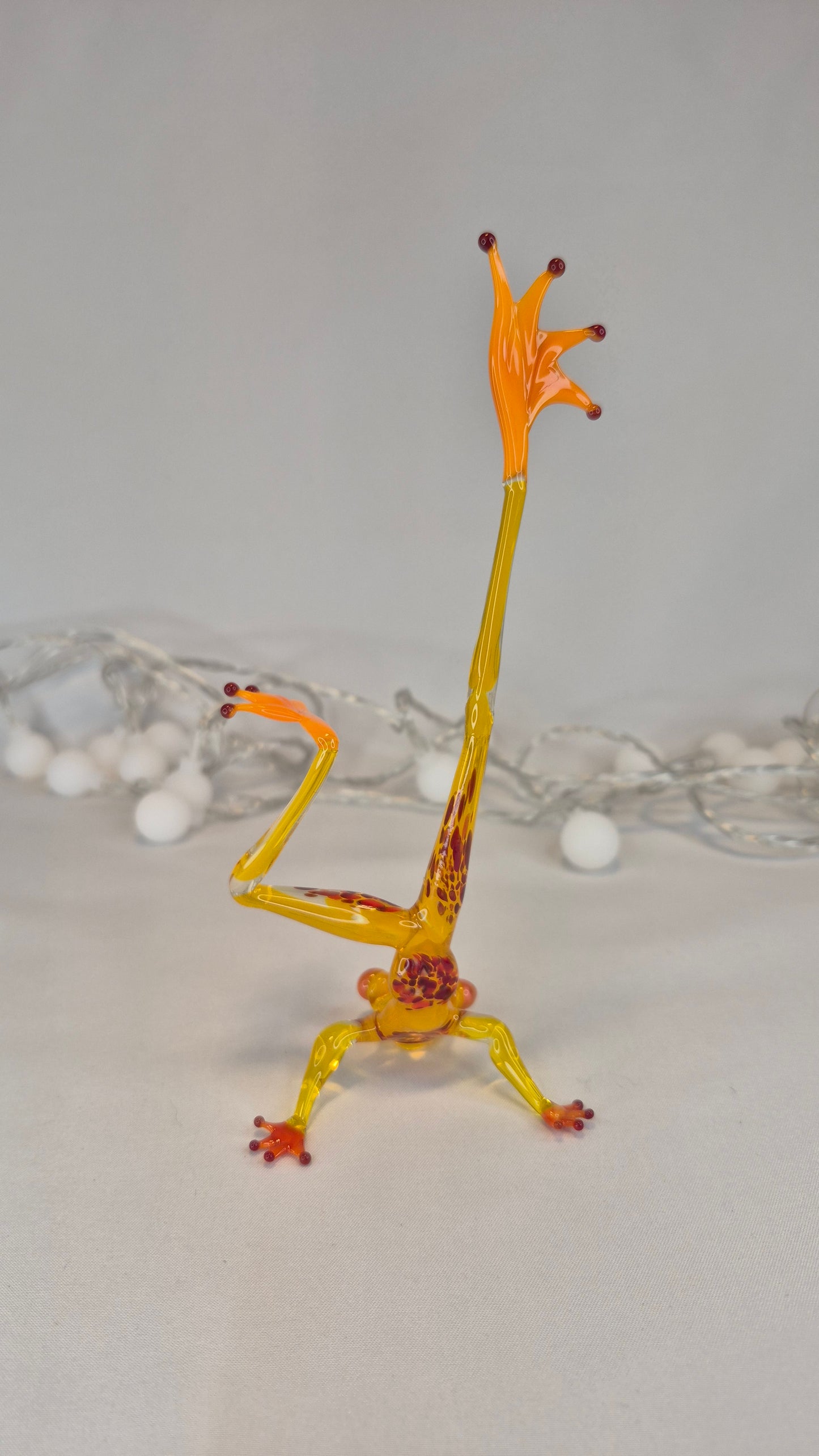 Yellow-Orange Yoga Frog