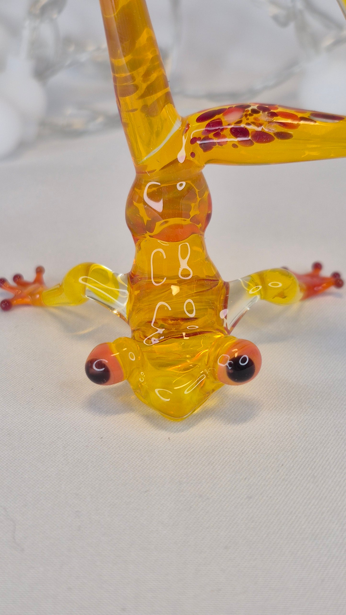 Yellow-Orange Yoga Frog