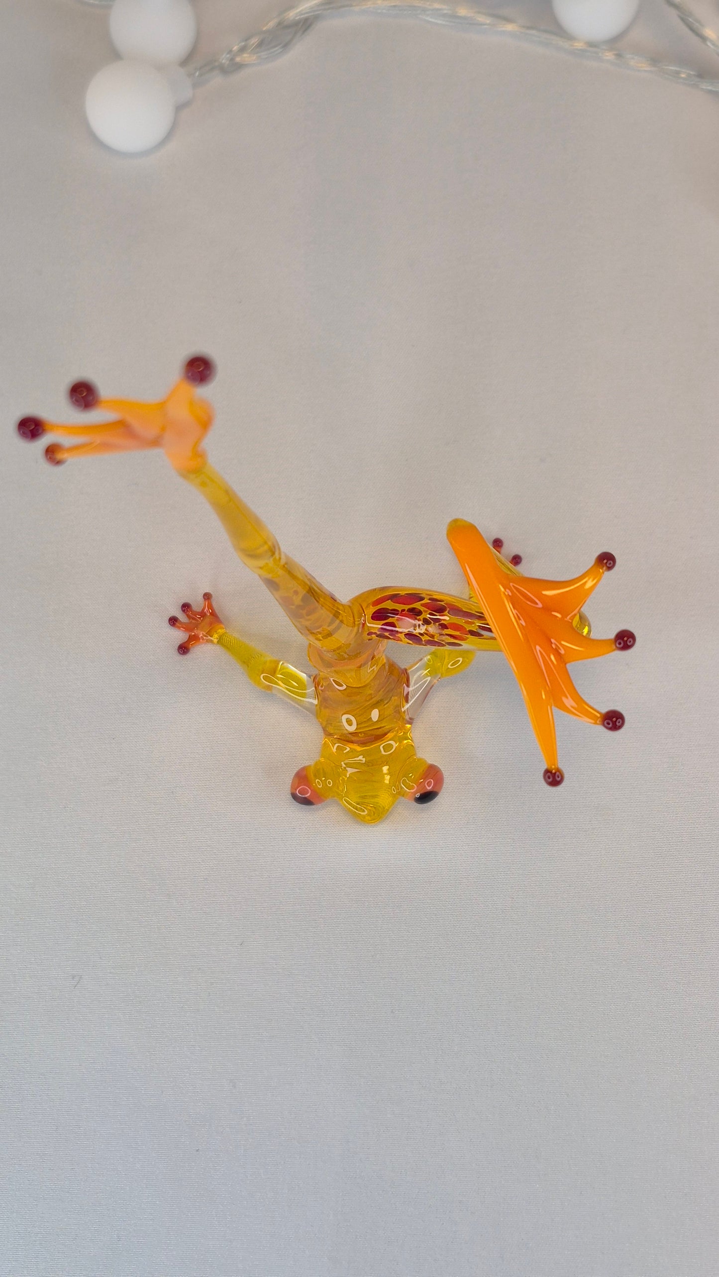 Yellow-Orange Yoga Frog