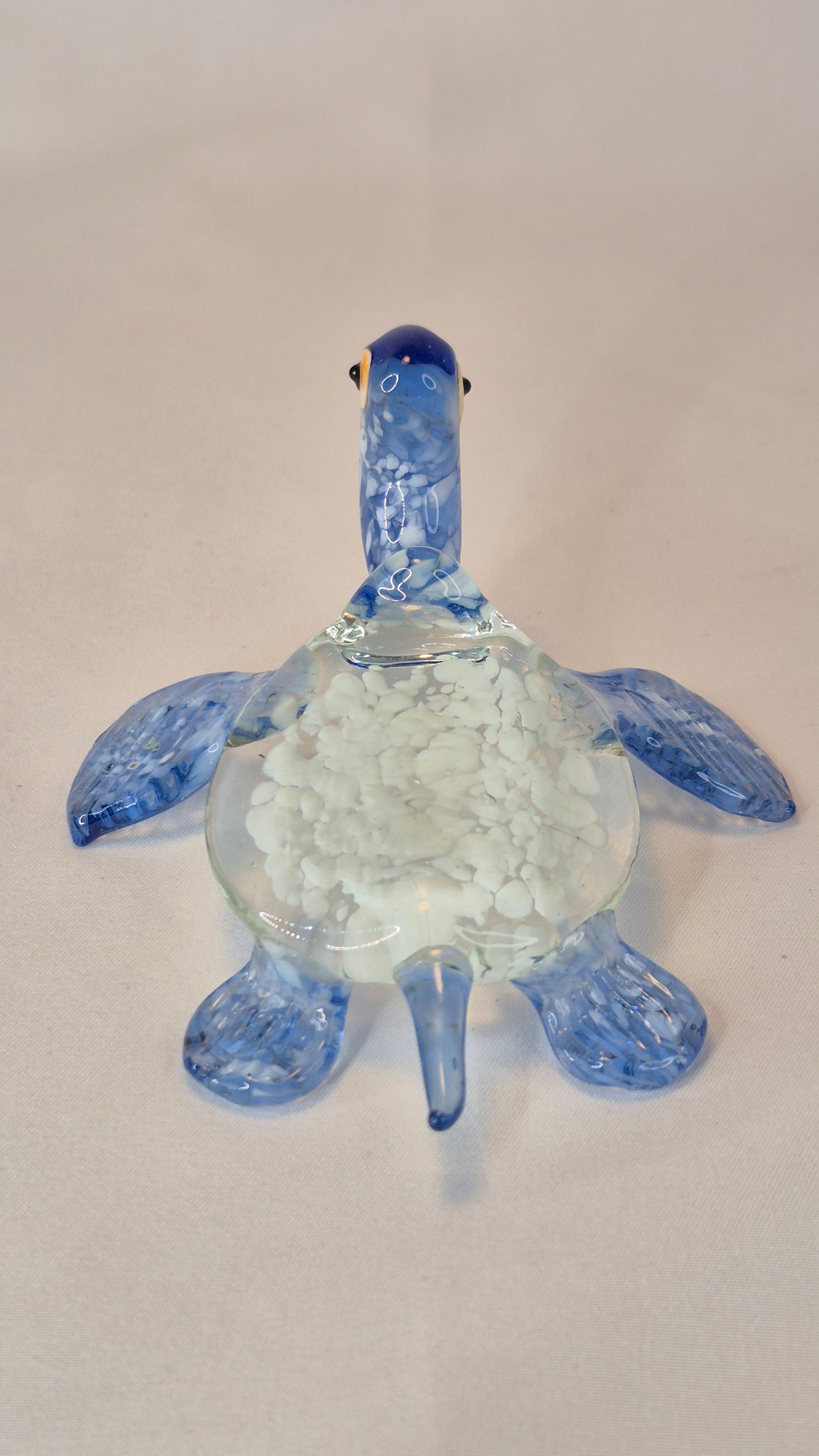 Large Blue Glass Turtle
