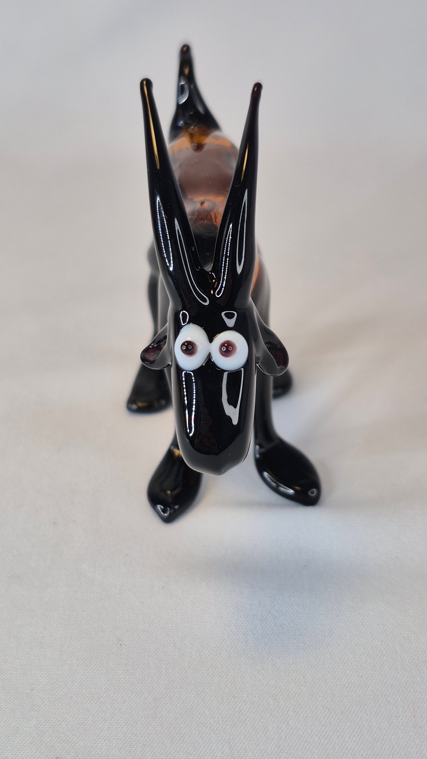 Large Funny Glass Goat