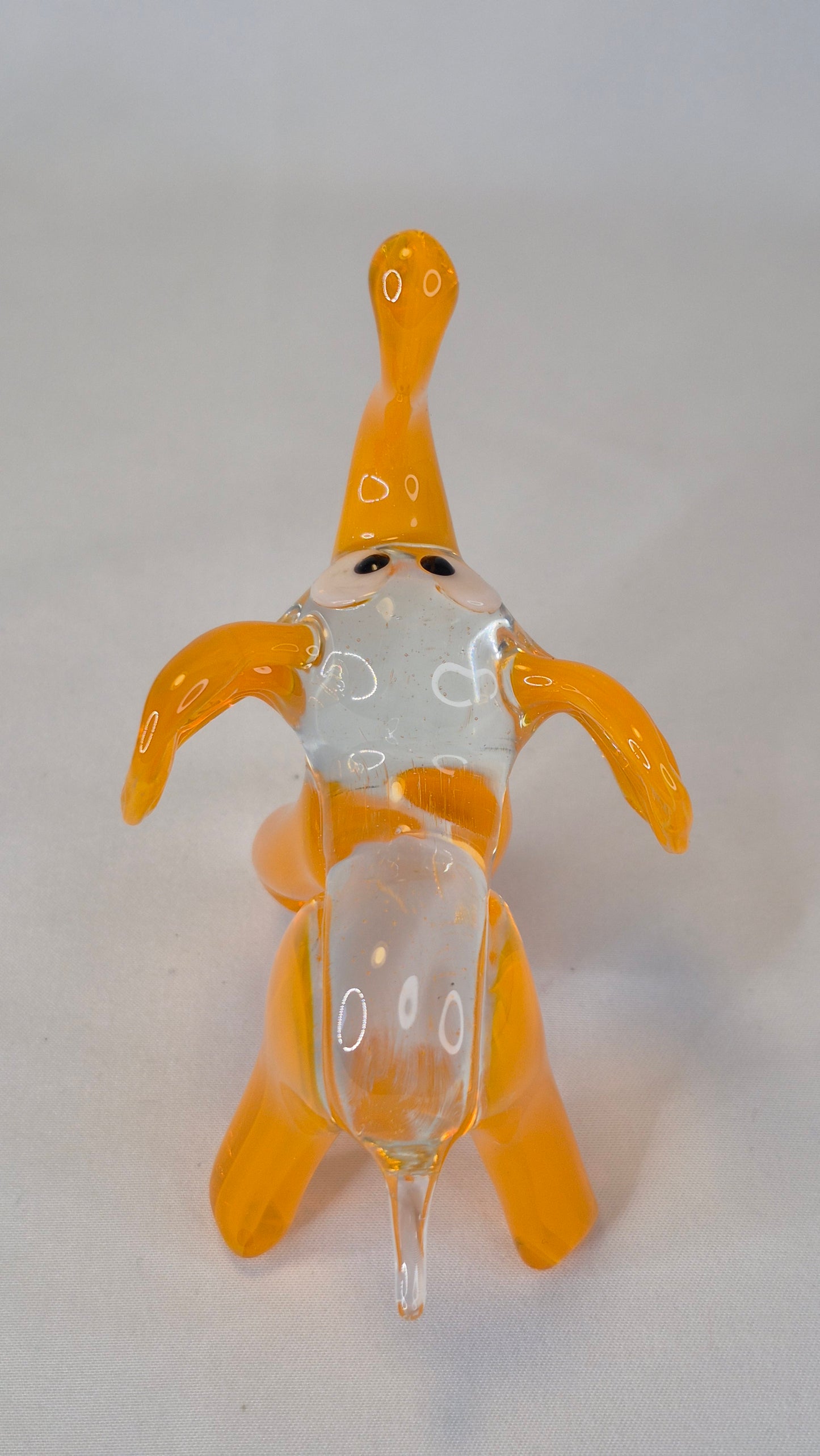 Large Orange Glass Elephant