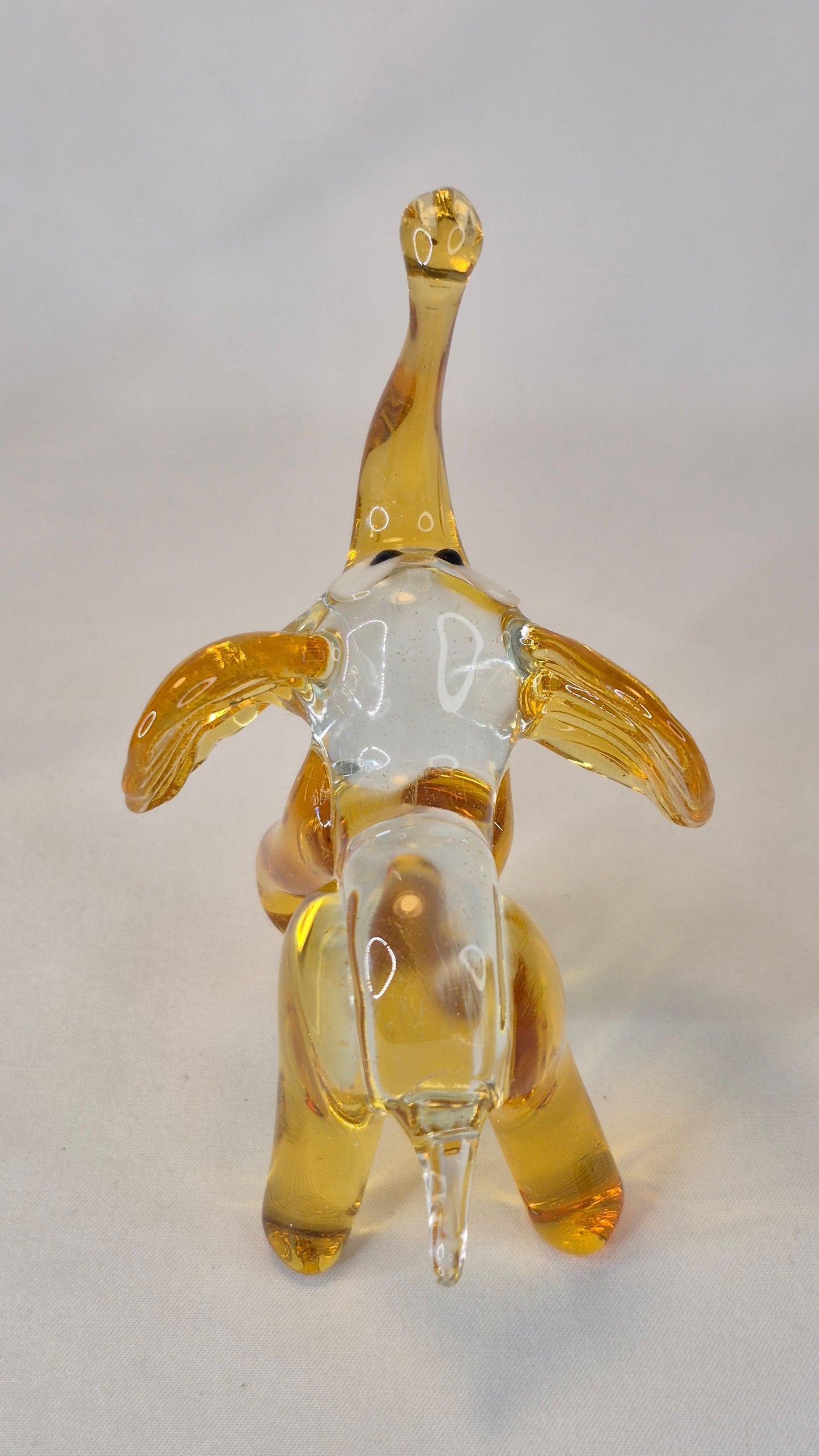 Large Honey Glass Elephant