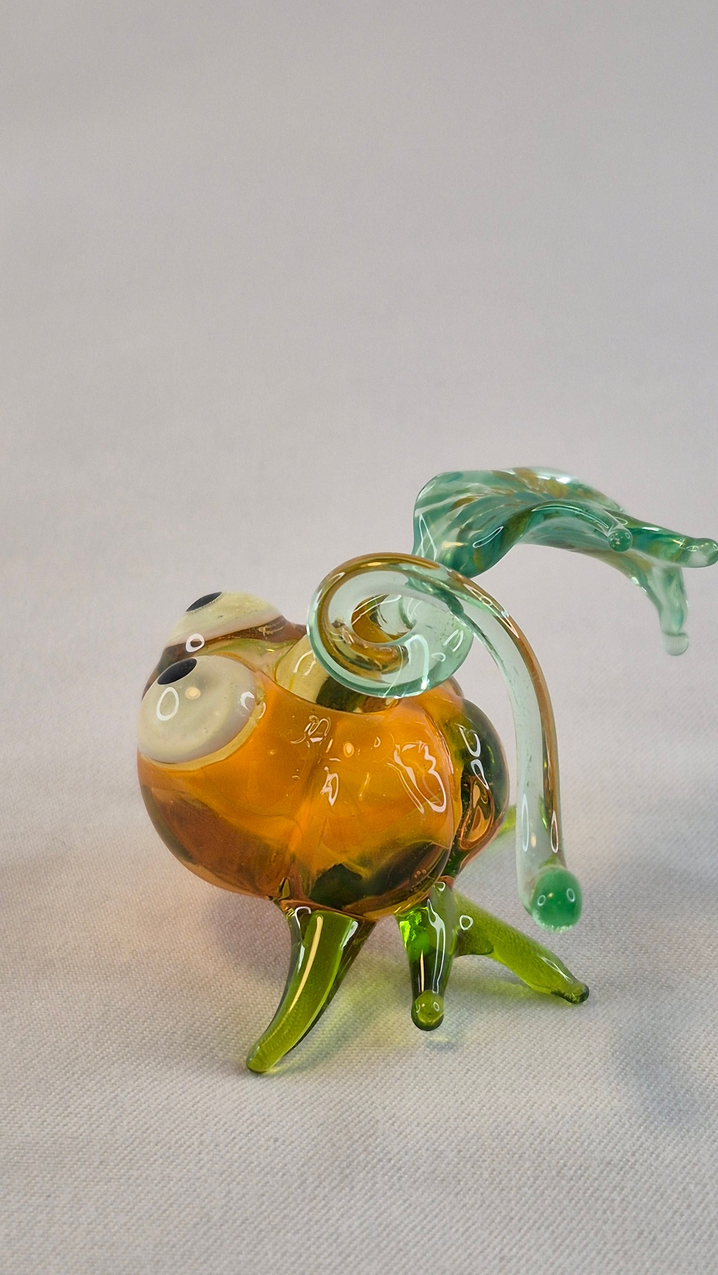 Uranium Glass Pumpkin