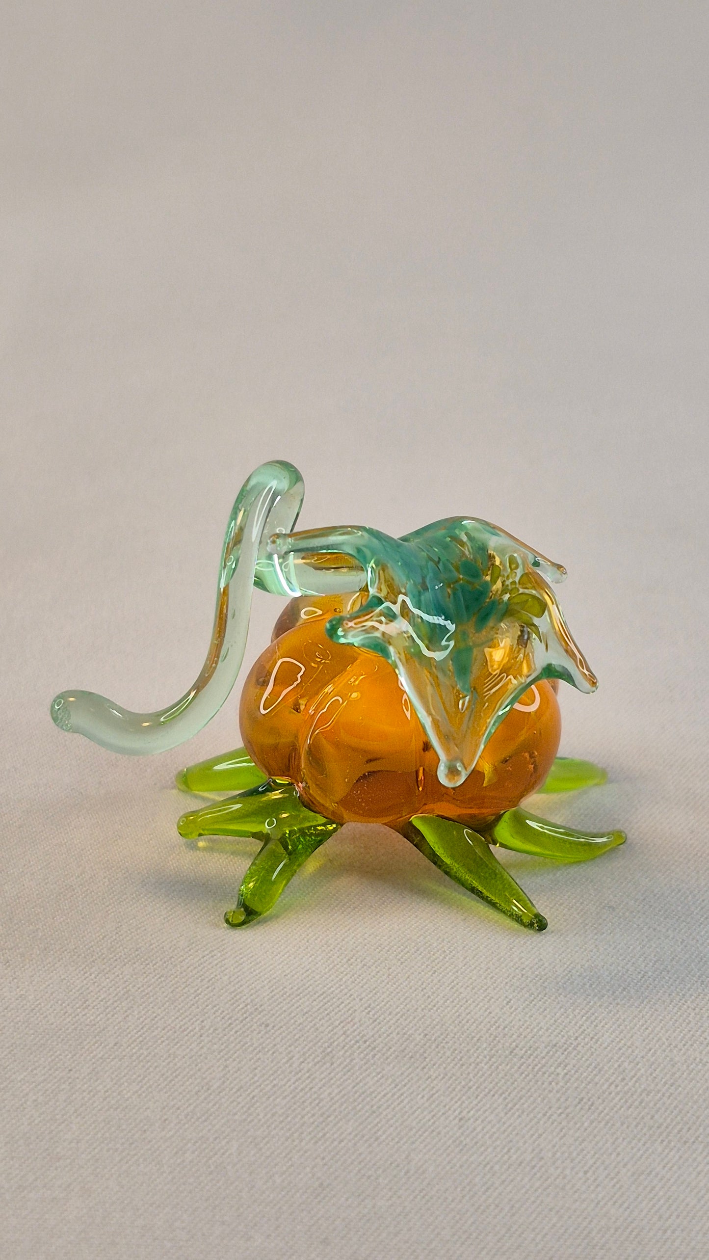 Uranium Glass Pumpkin