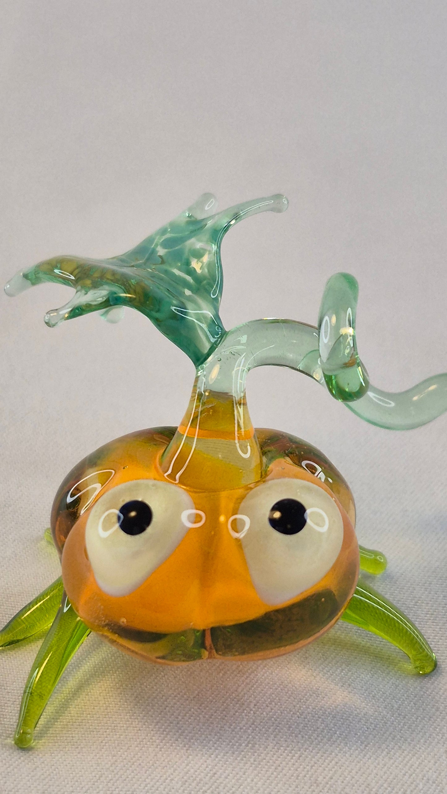 Uranium Glass Pumpkin