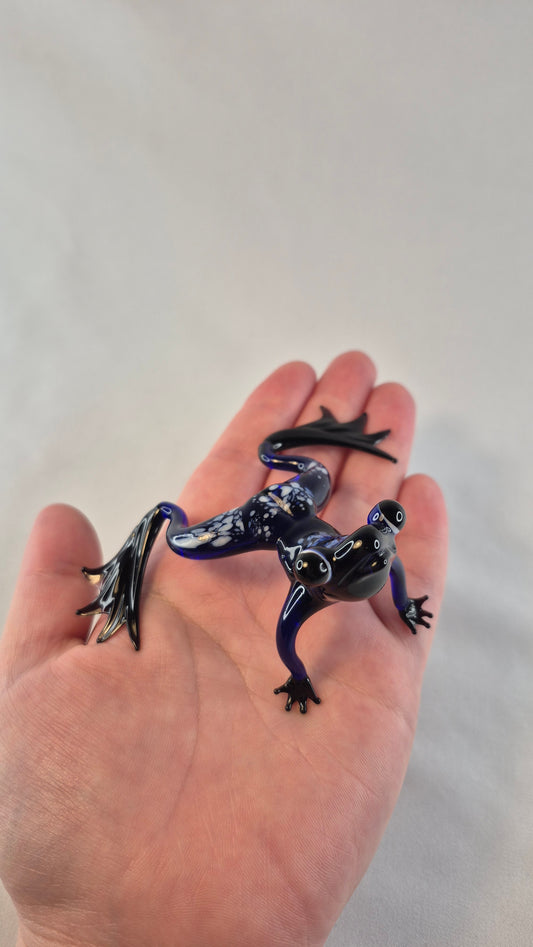 Blue Sitting Glass Frog