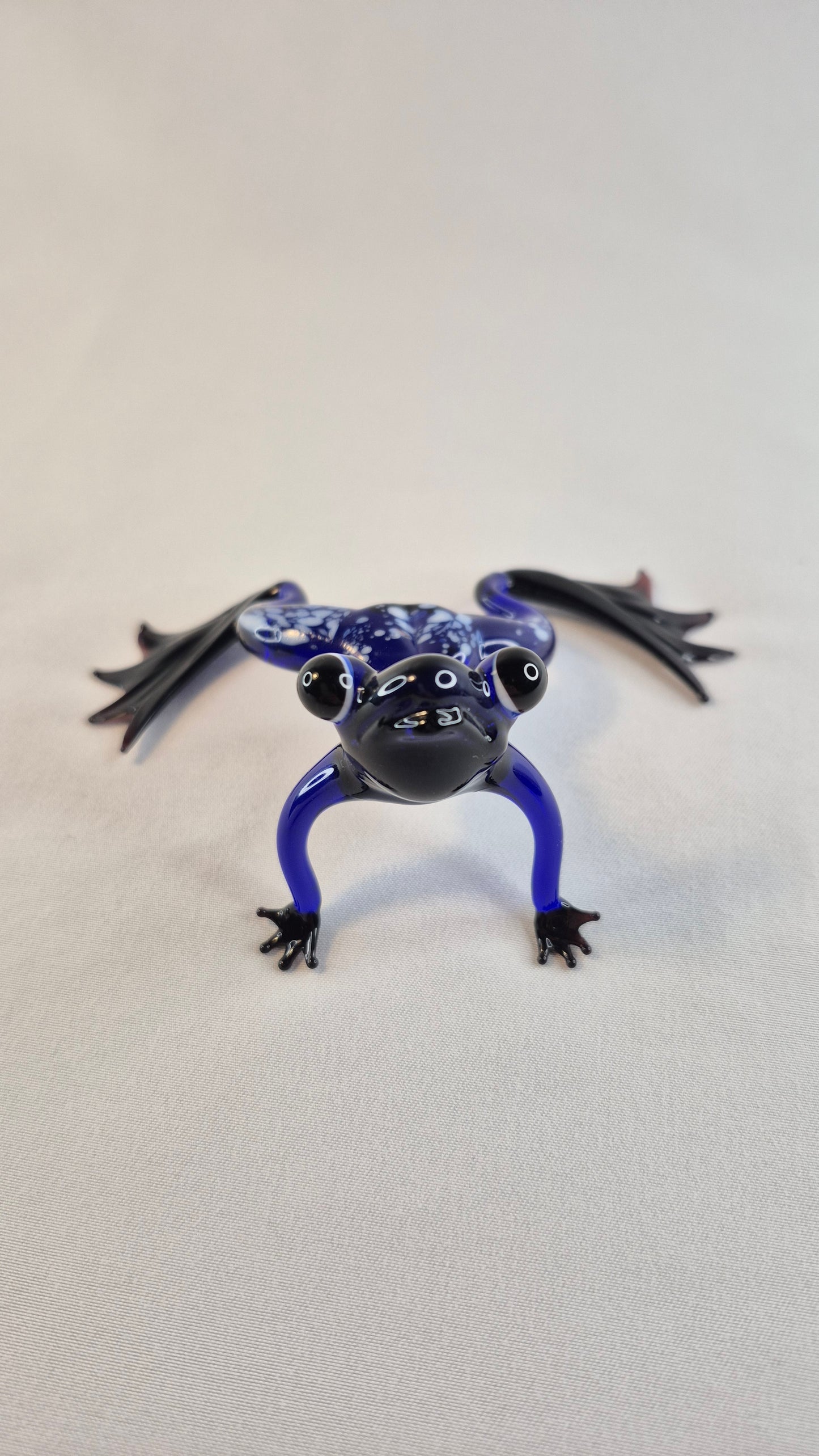 Blue Sitting Glass Frog