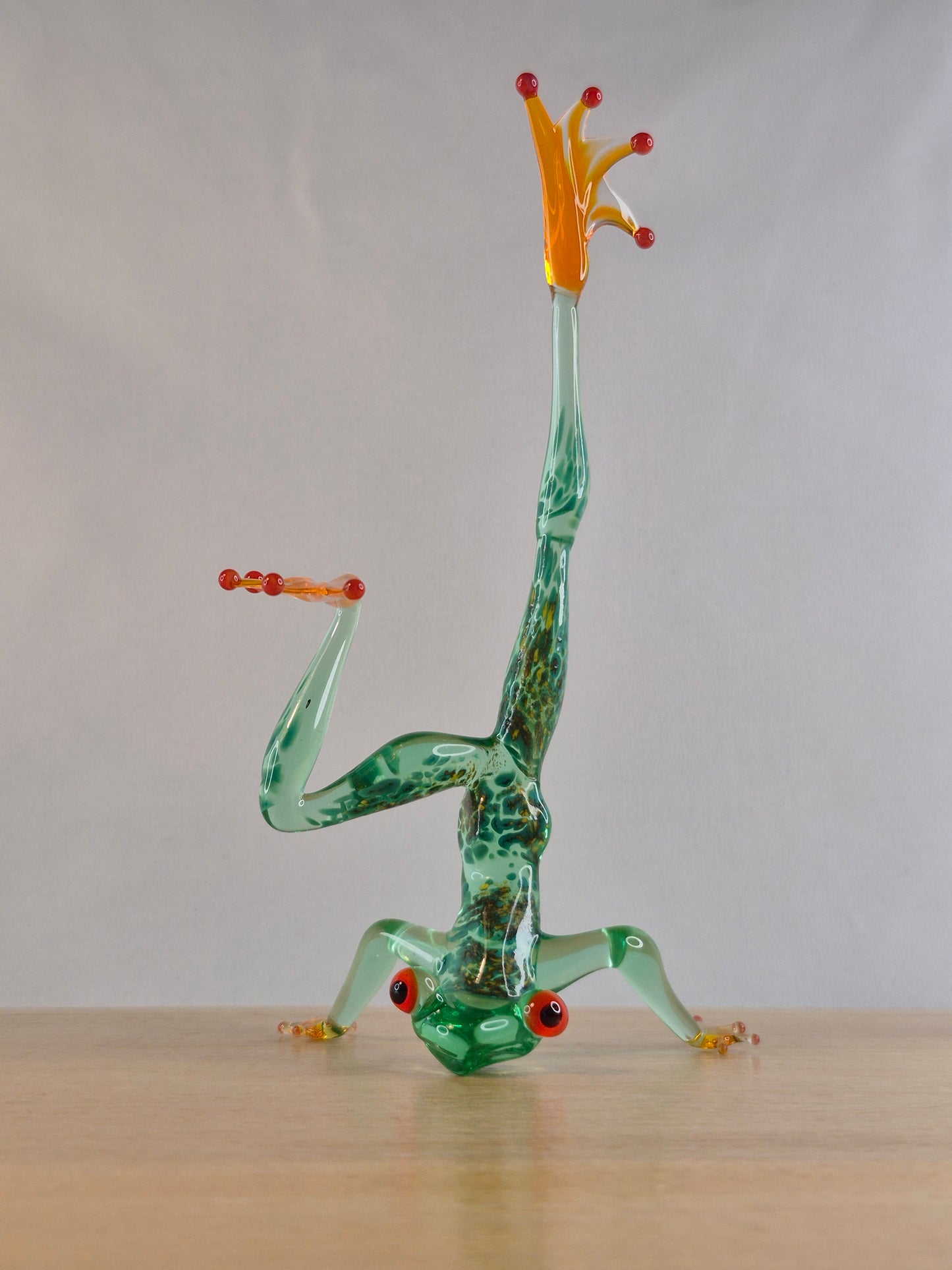Uranium Glass Yoga Frog