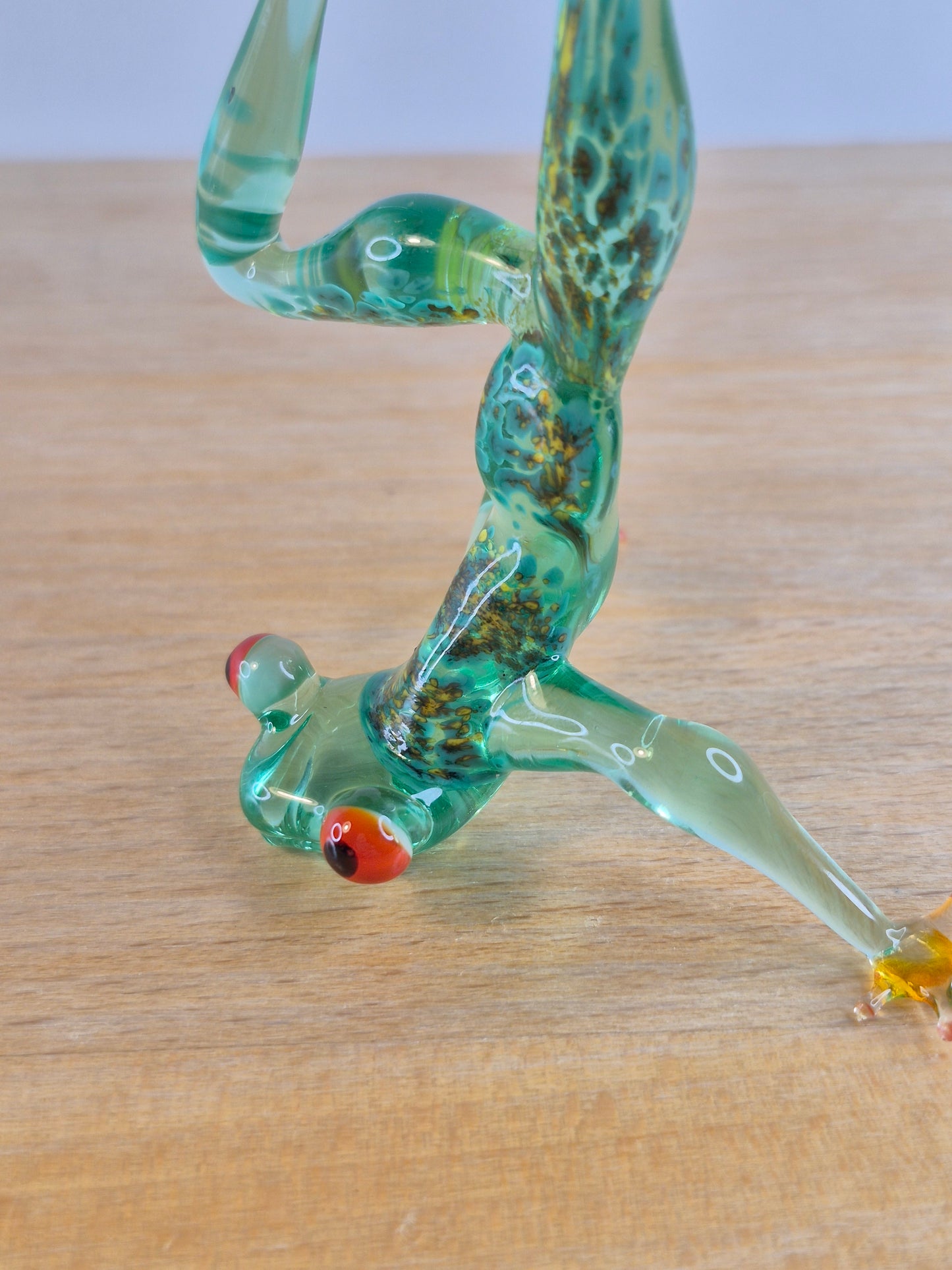 Uranium Glass Yoga Frog