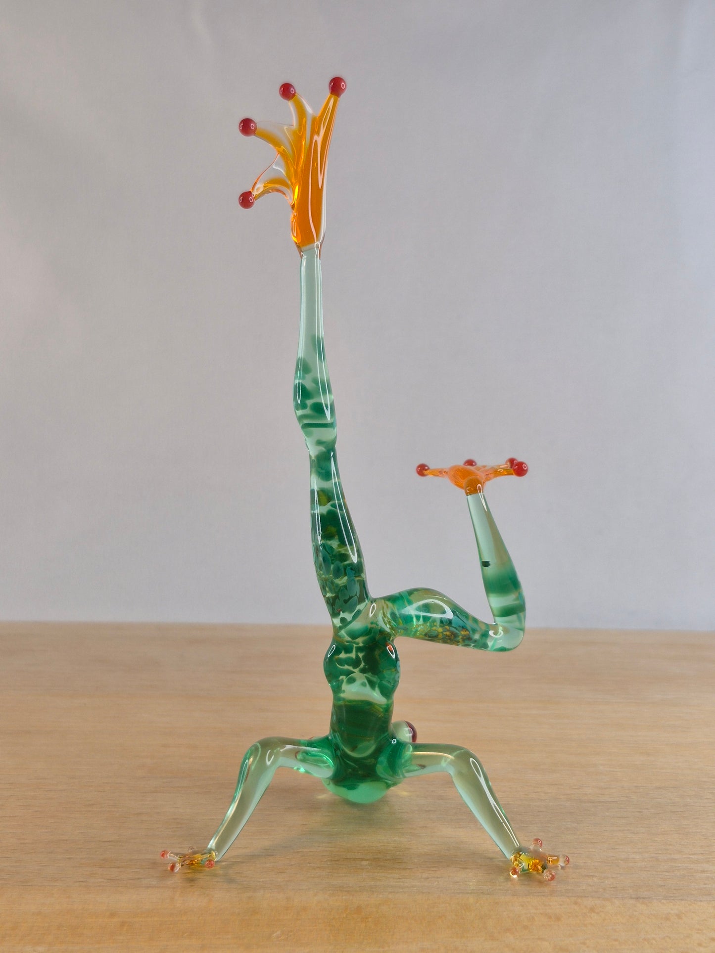 Uranium Glass Yoga Frog