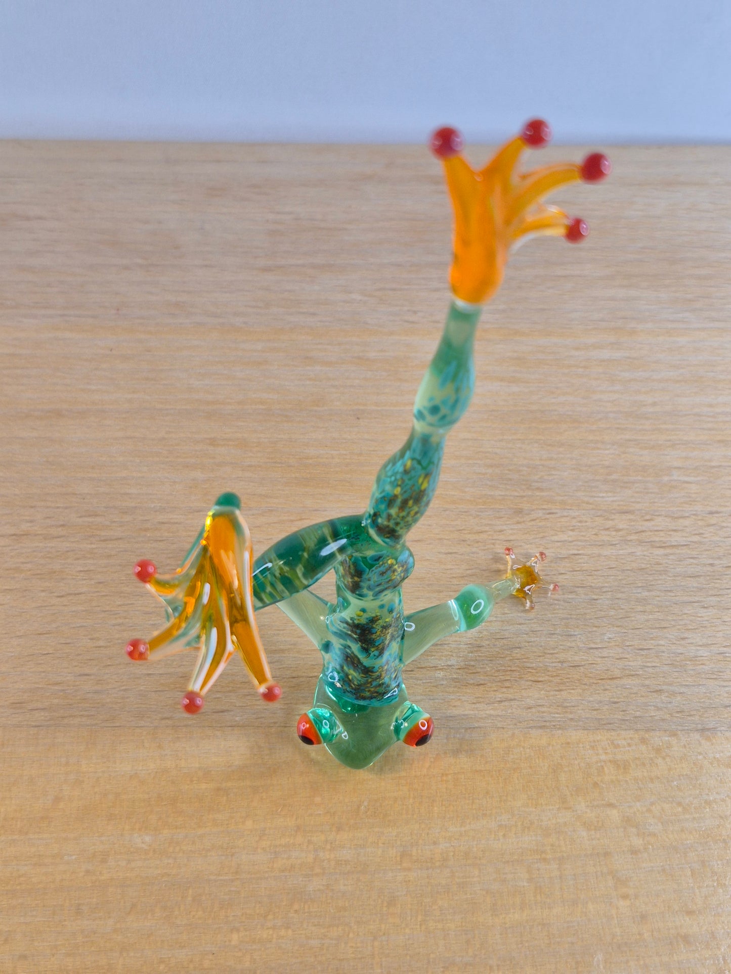Uranium Glass Yoga Frog