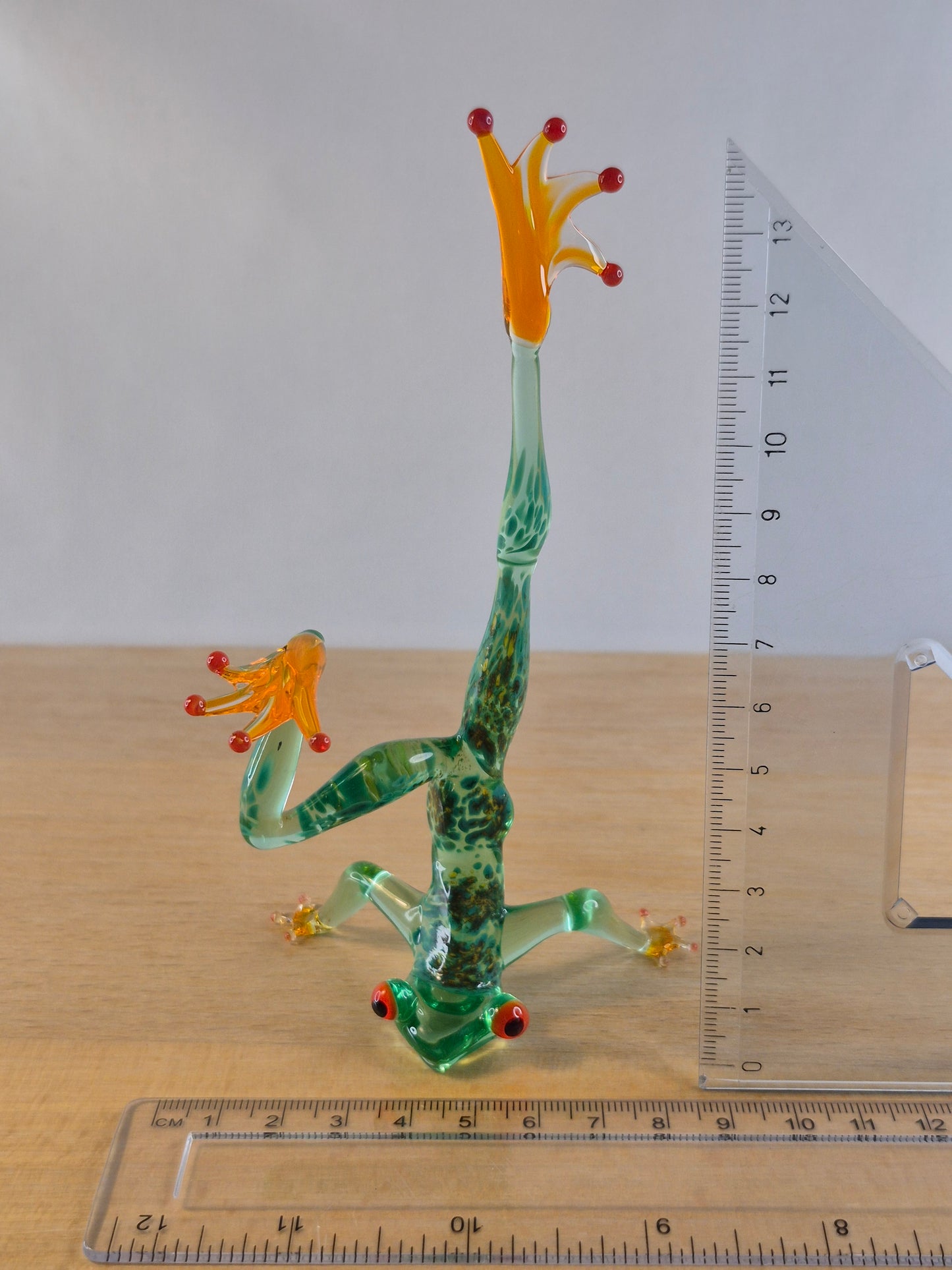 Uranium Glass Yoga Frog