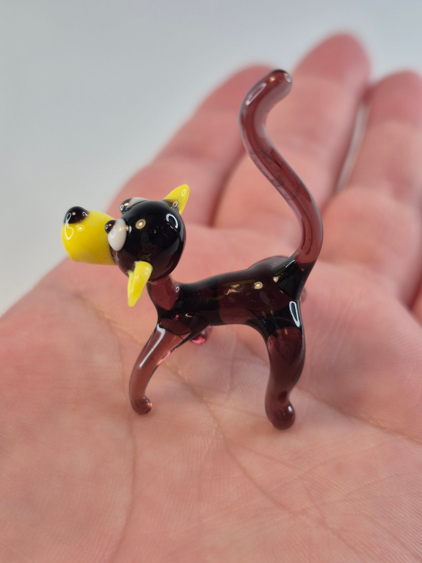 Mini Glass Monkey 2 Purple