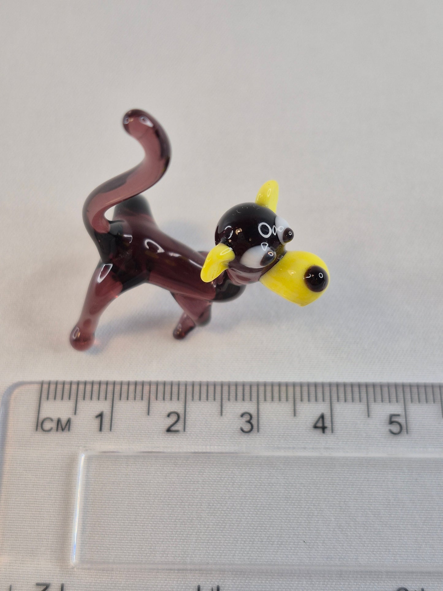 Mini Glass Monkey 2 Purple