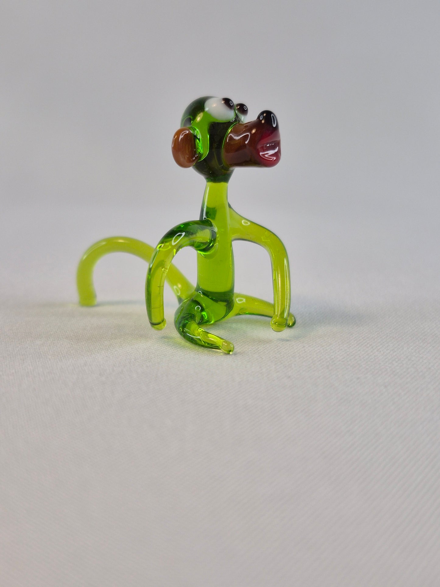 Mini Green Glass Monkey
