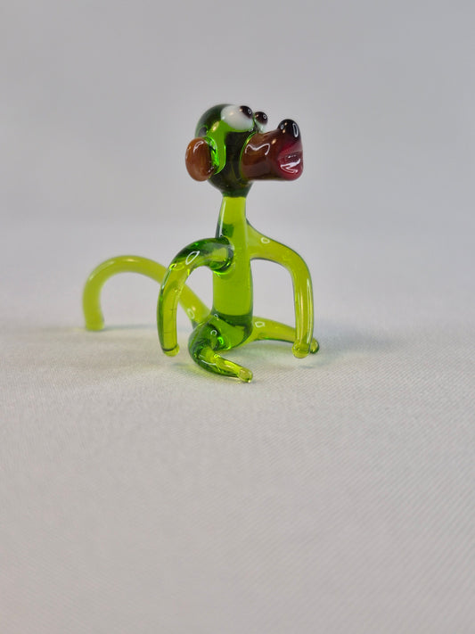 Mini Green Glass Monkey
