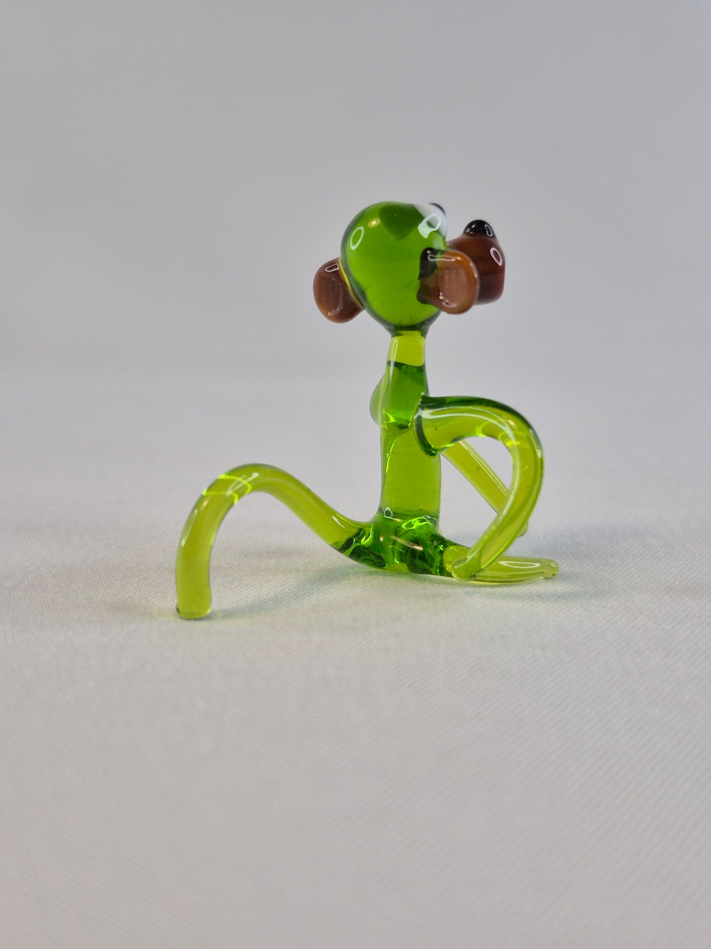 Mini Green Glass Monkey