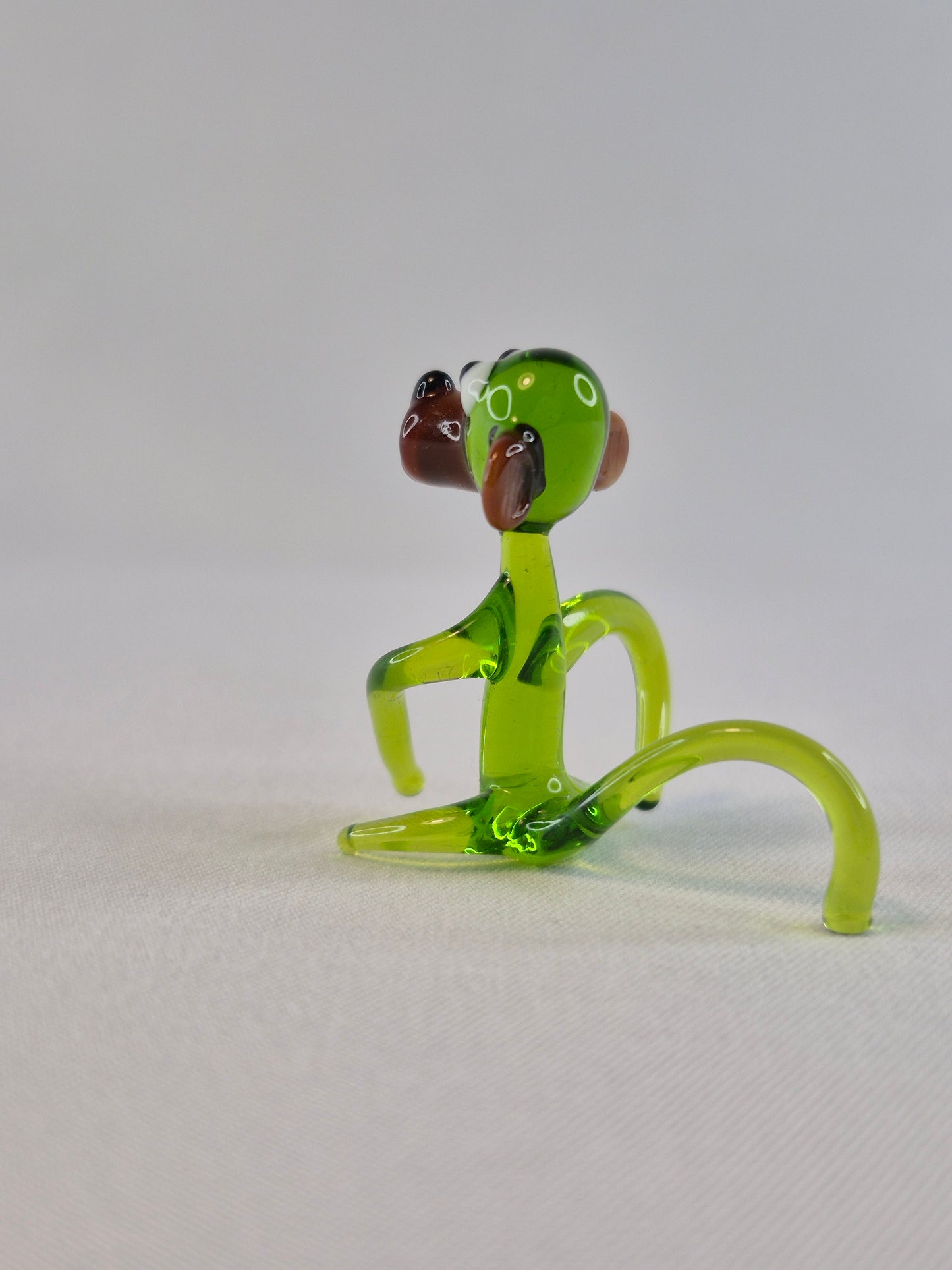 Mini Green Glass Monkey