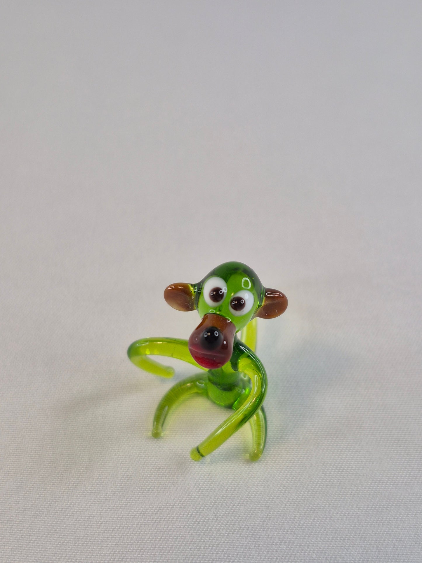 Mini Green Glass Monkey