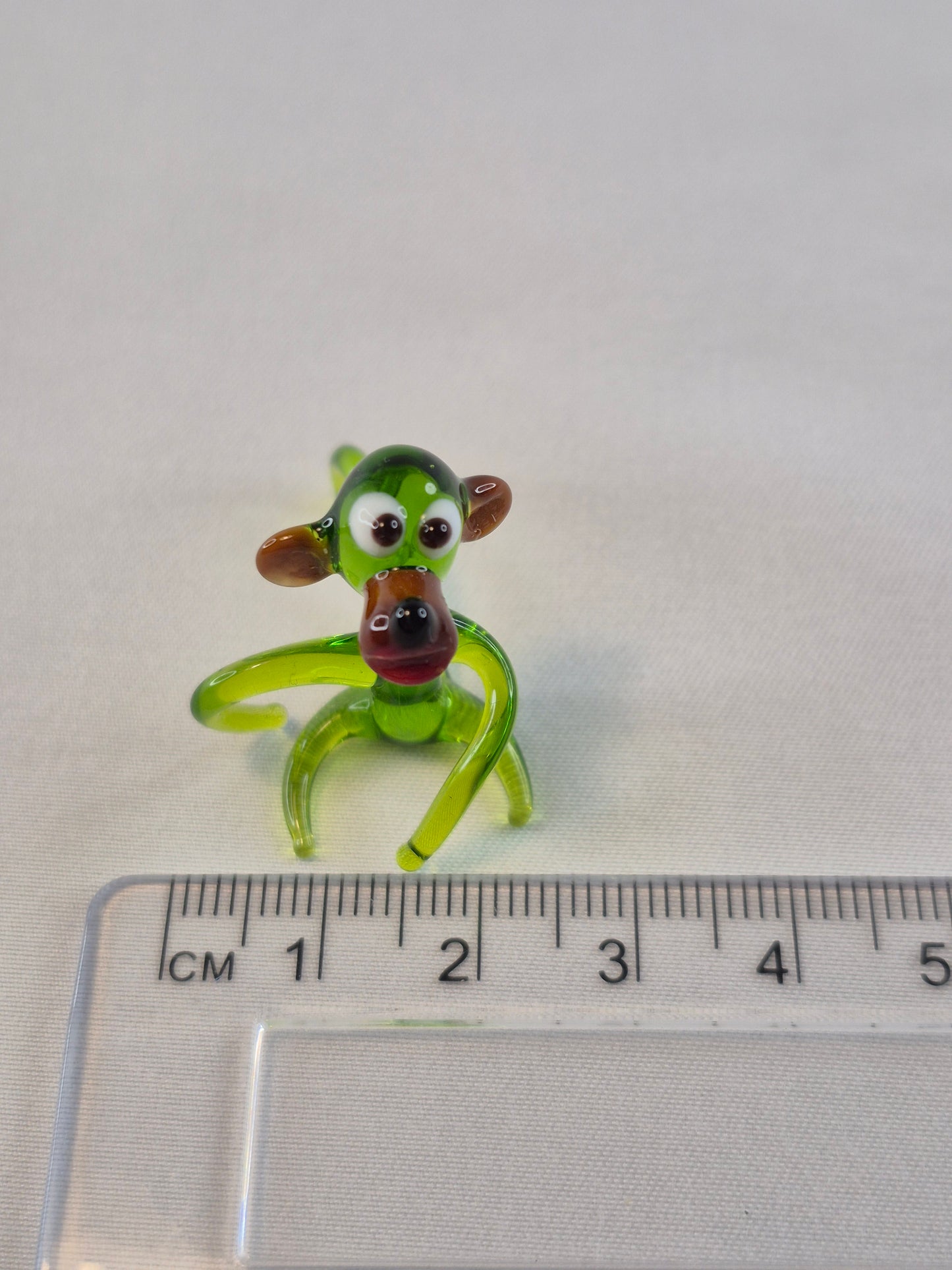 Mini Green Glass Monkey