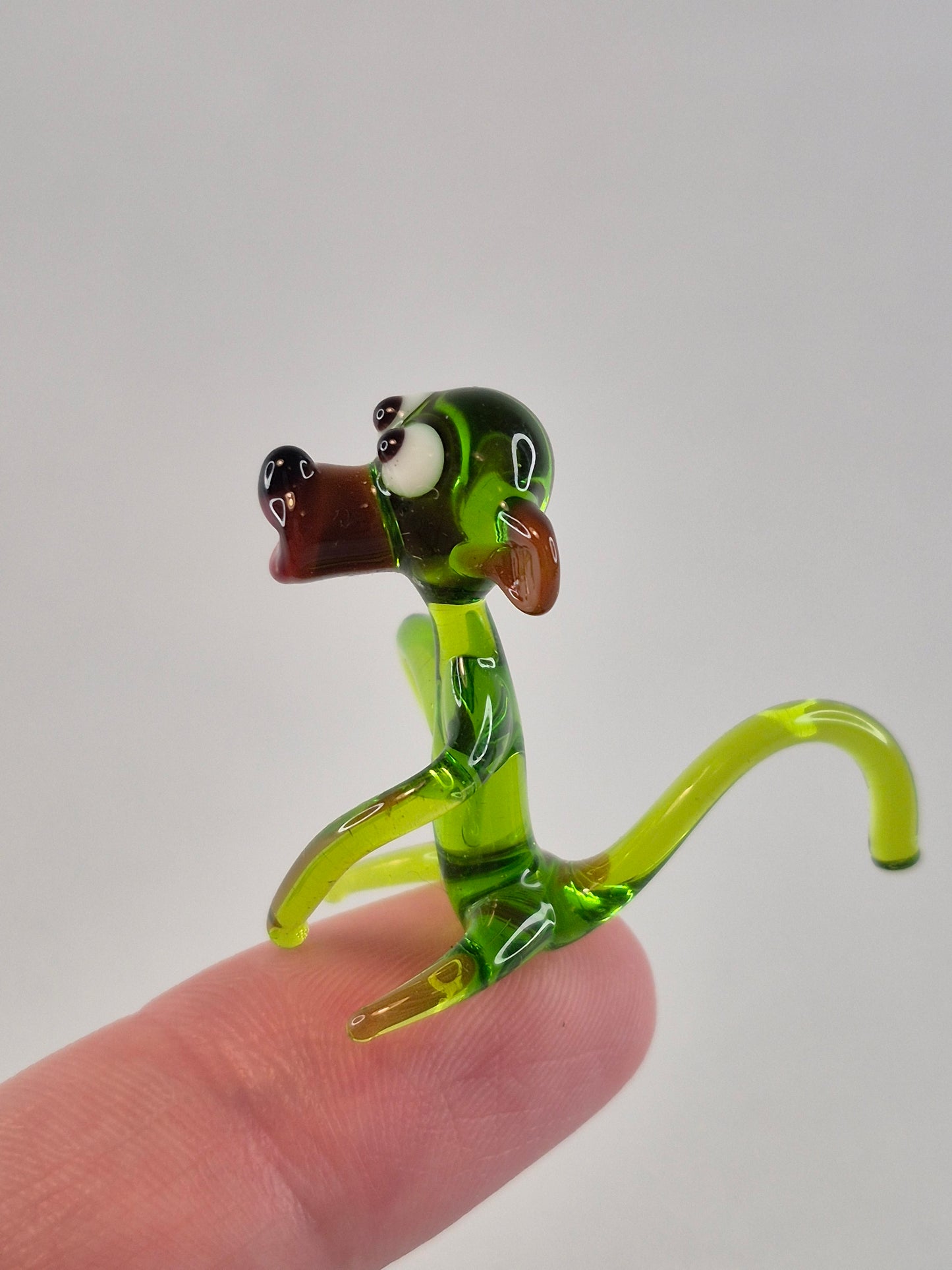 Mini Green Glass Monkey