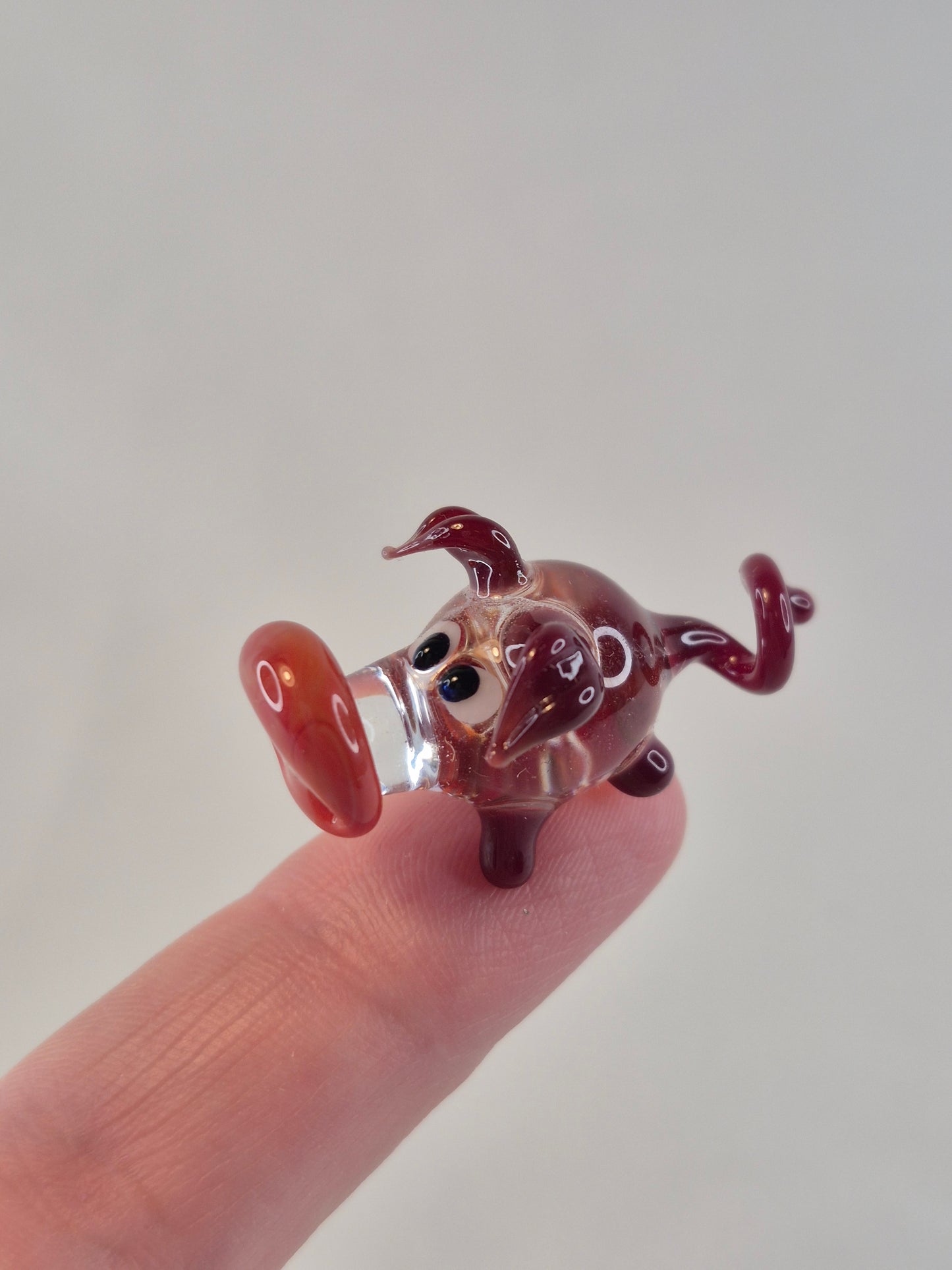 Cute Mini Glass Pig