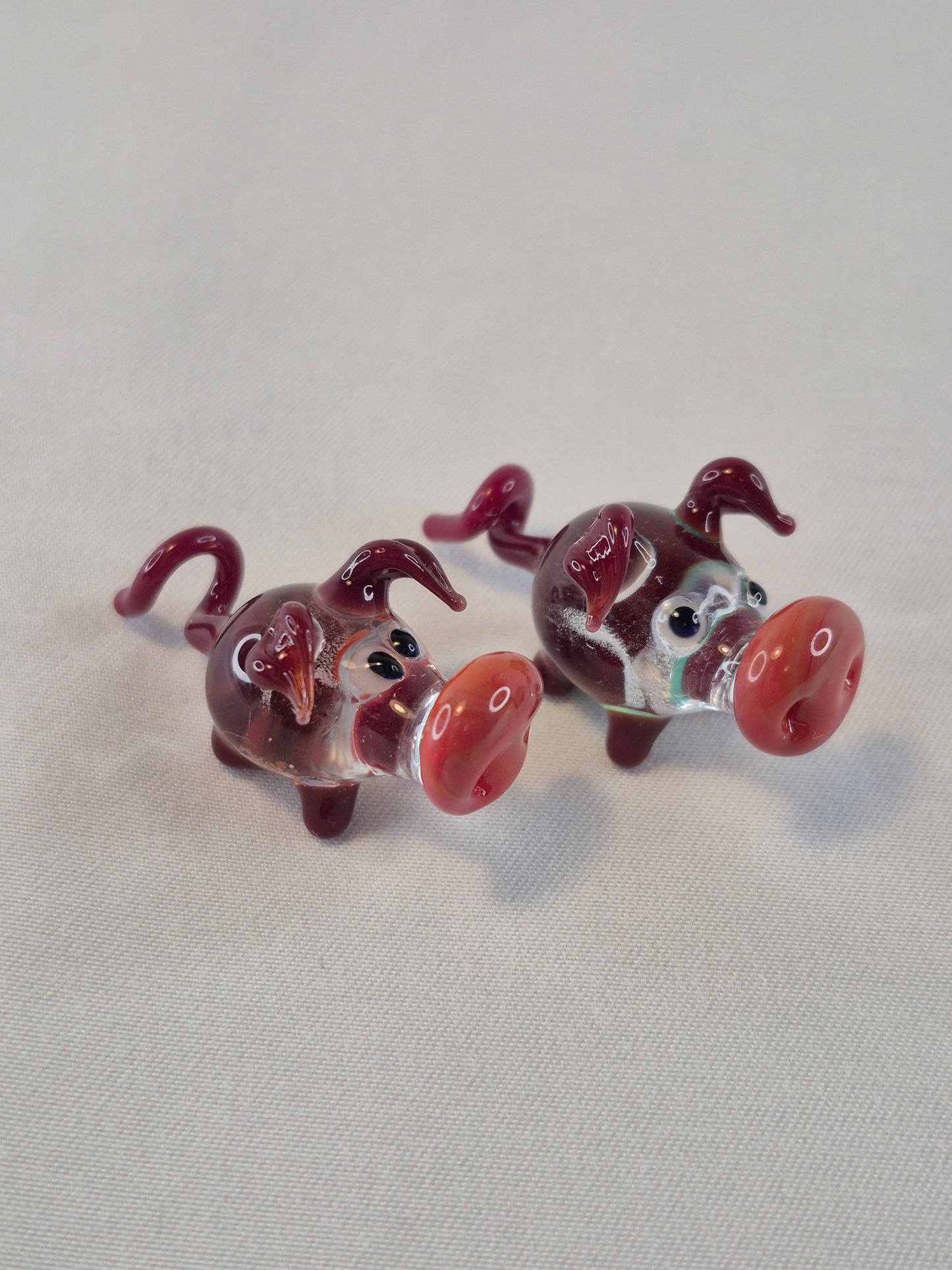 Cute Mini Glass Pig