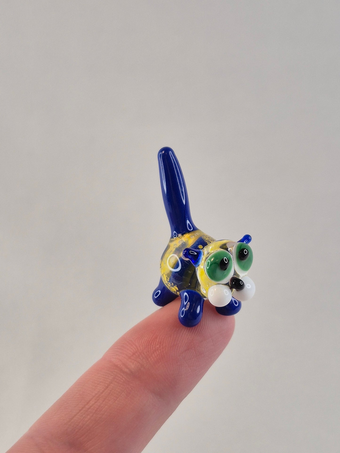 Mini Funny Chubby Glass Cat