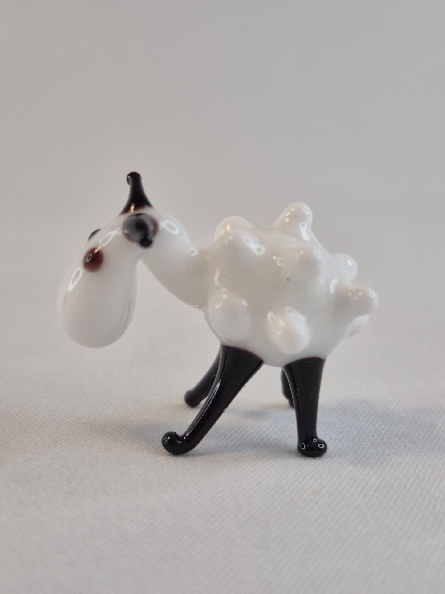 Mini Black and White Glass Sheep