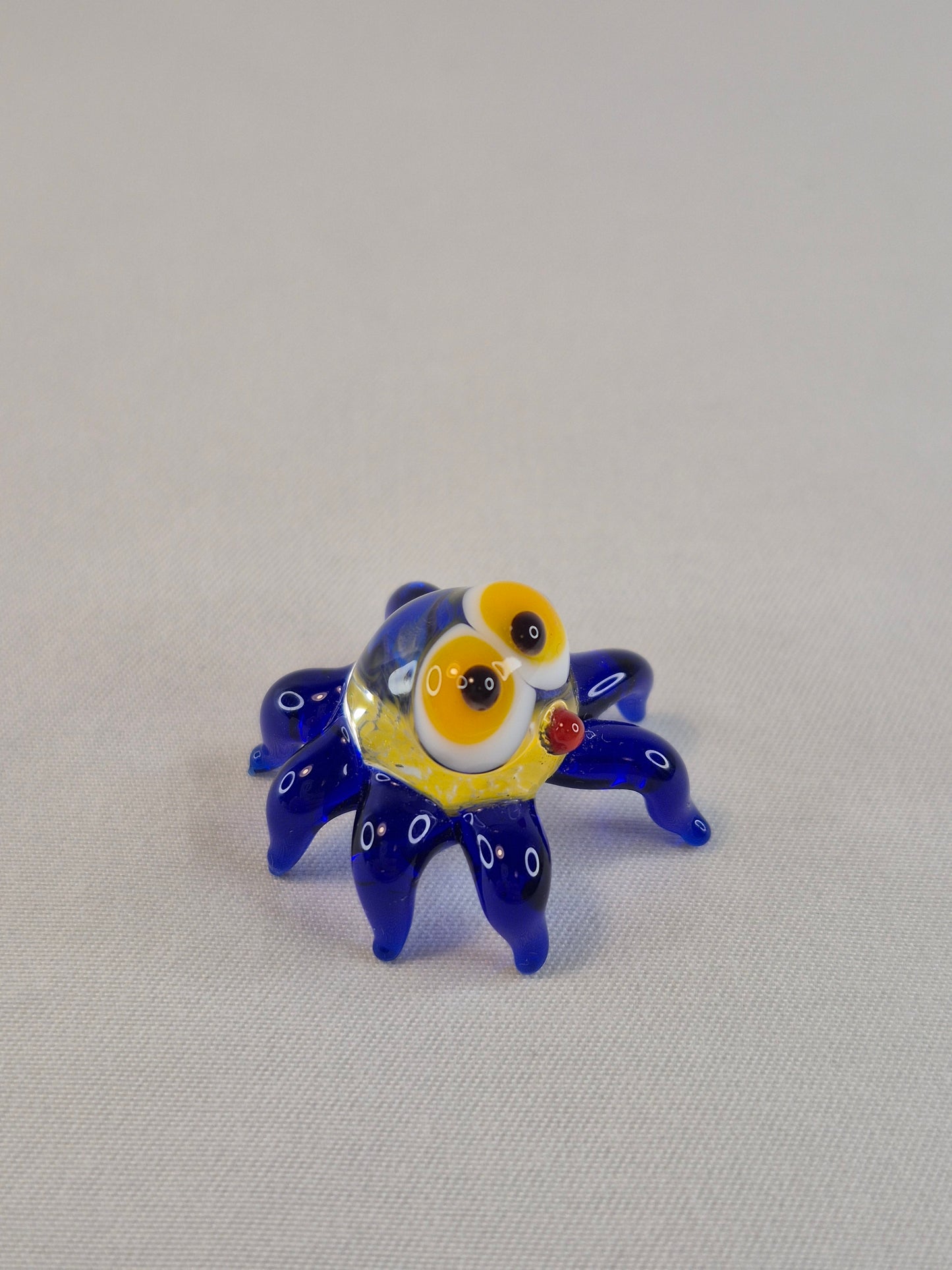 Mini Blue Glass Spider