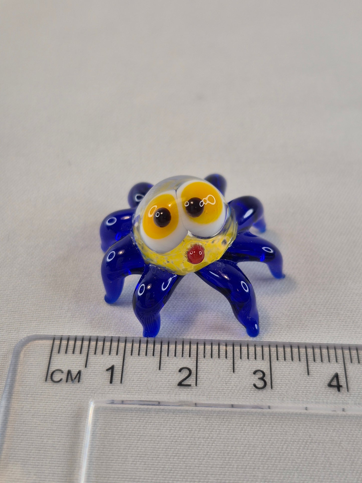 Mini Blue Glass Spider
