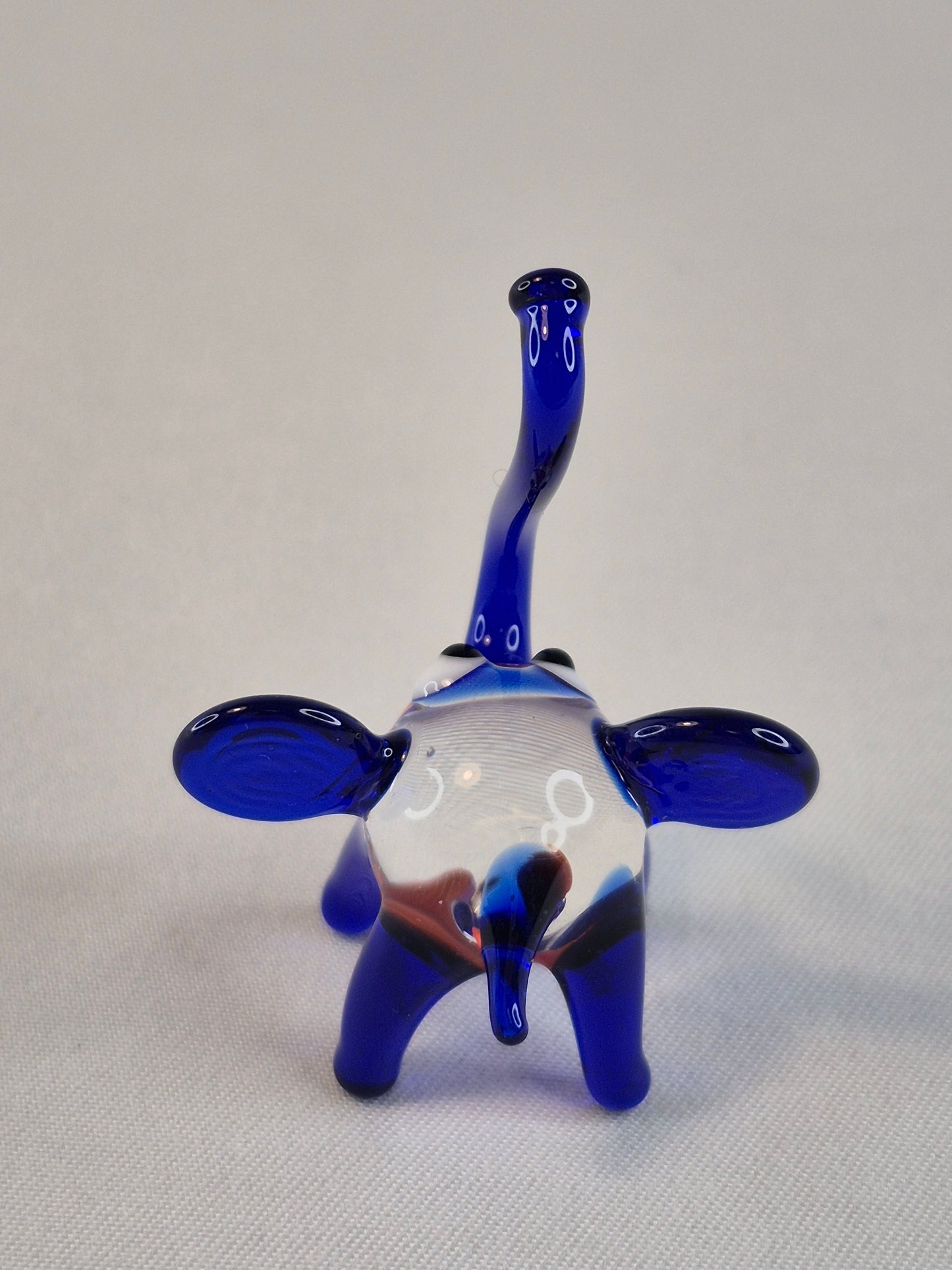 Mini Blue Glass Elephant