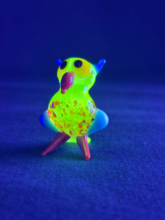 Mini Uranium Glass Owl