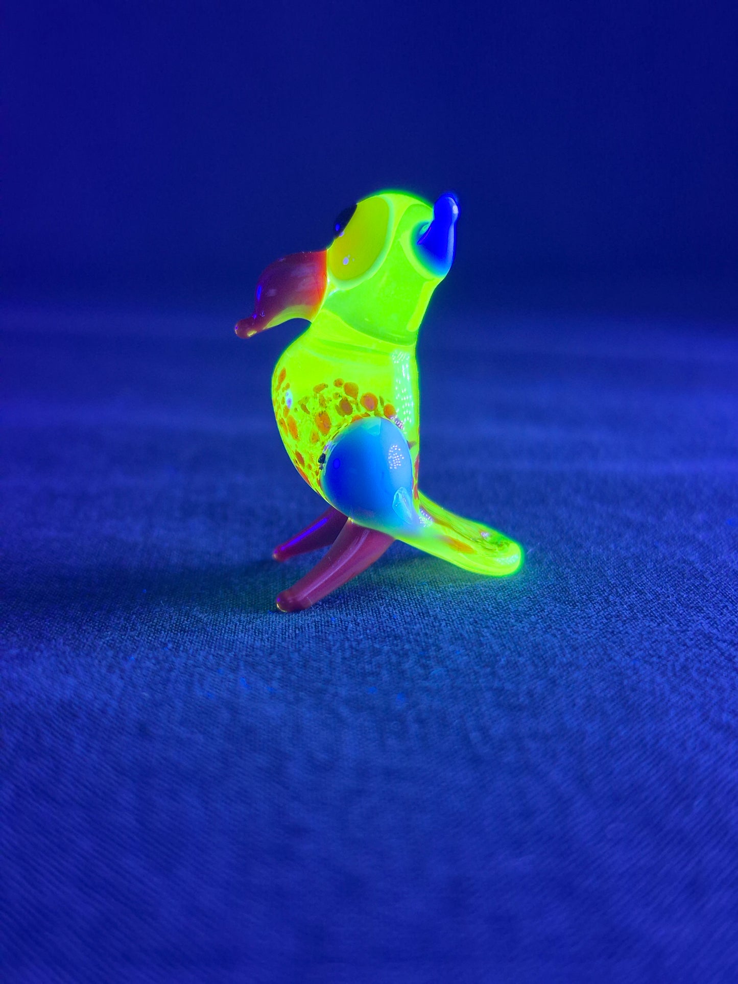 Mini Uranium Glass Owl