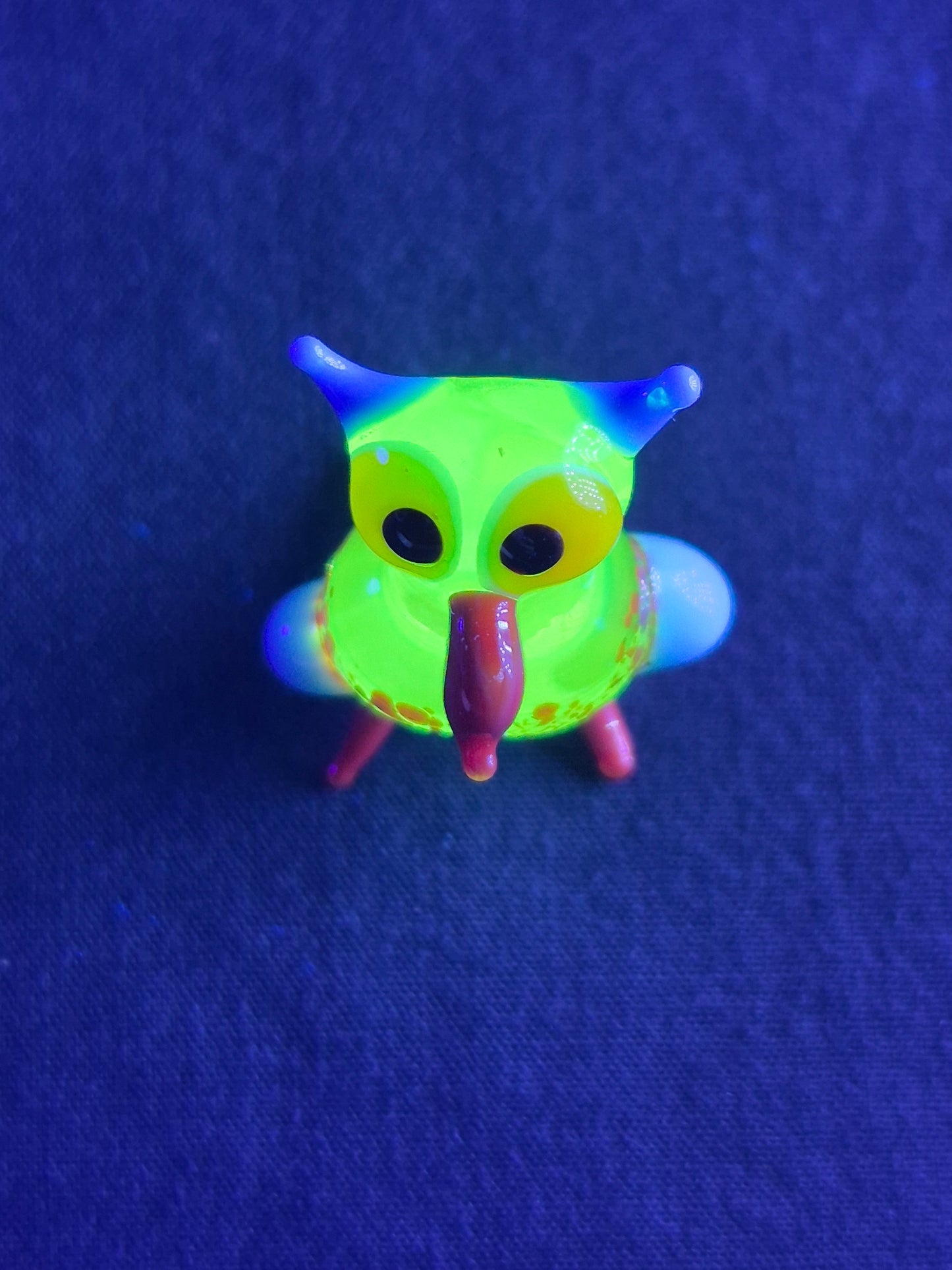 Mini Uranium Glass Owl