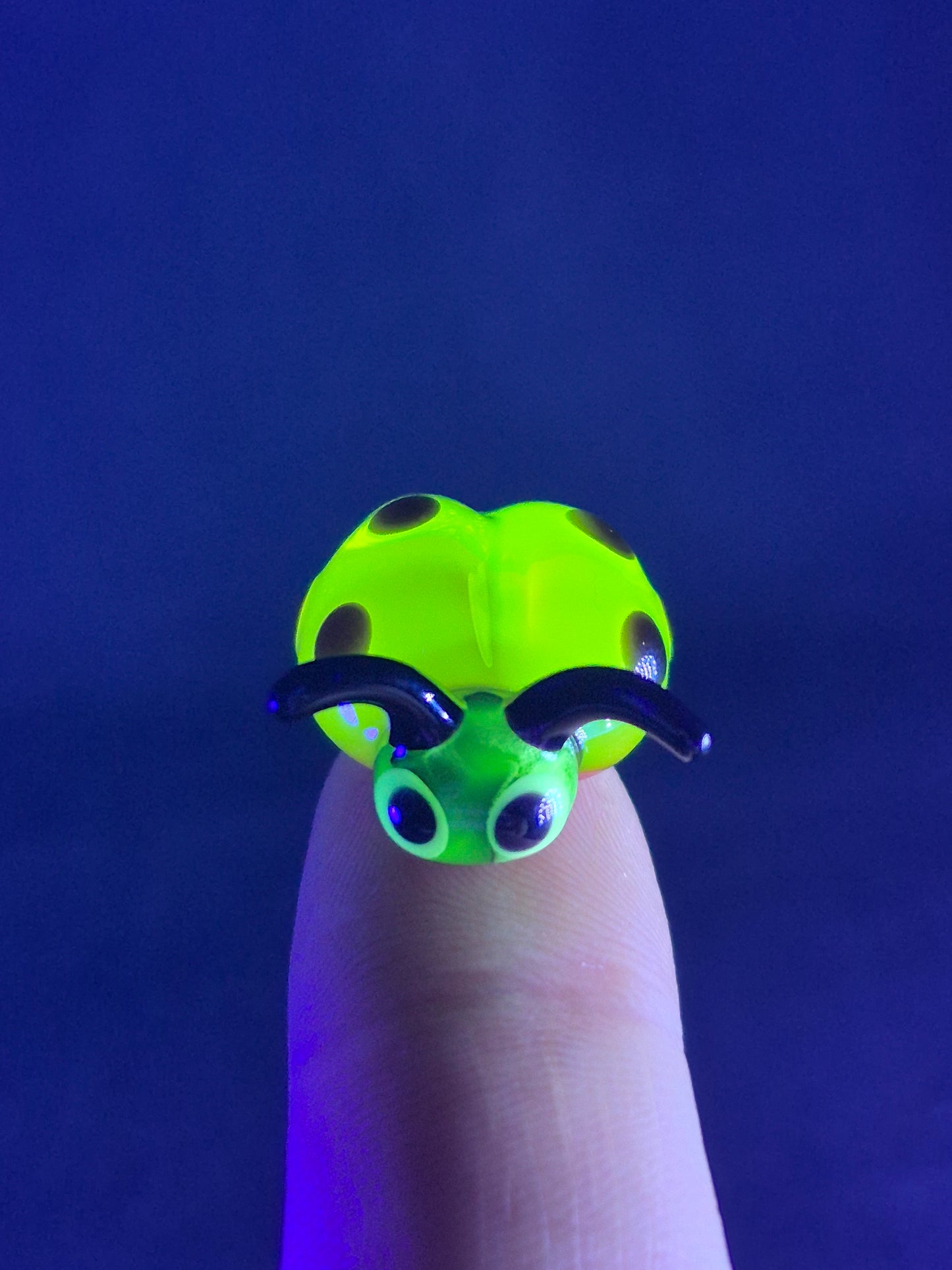 Mini Uranium Glass Ladybug