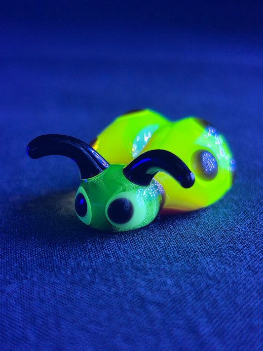Mini Uranium Glass Ladybug