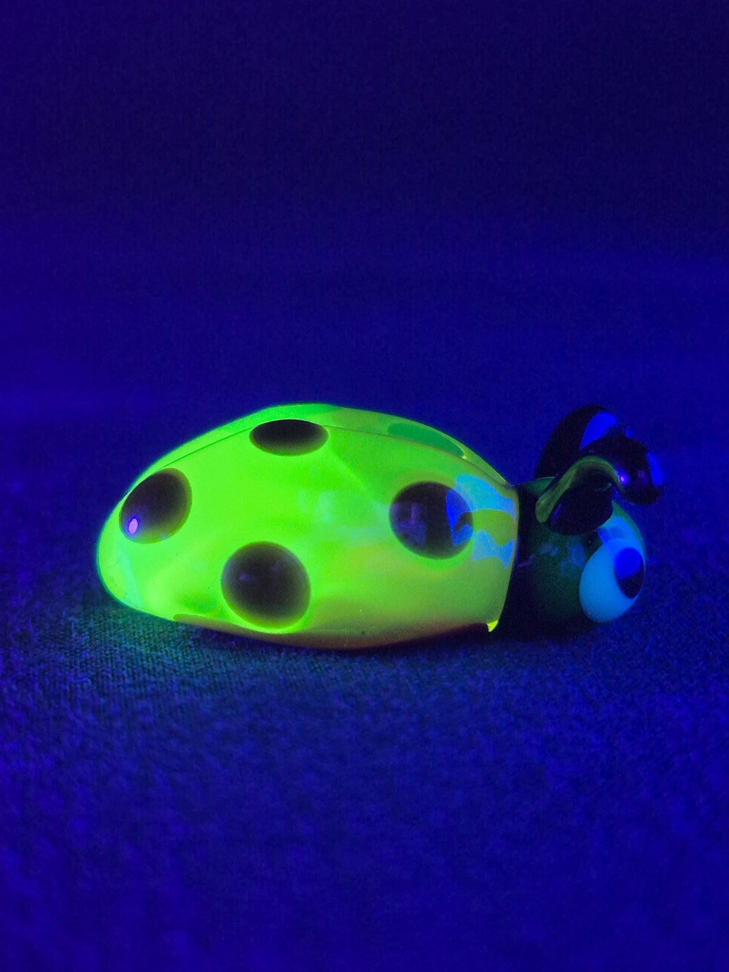 Mini Uranium Glass Ladybug