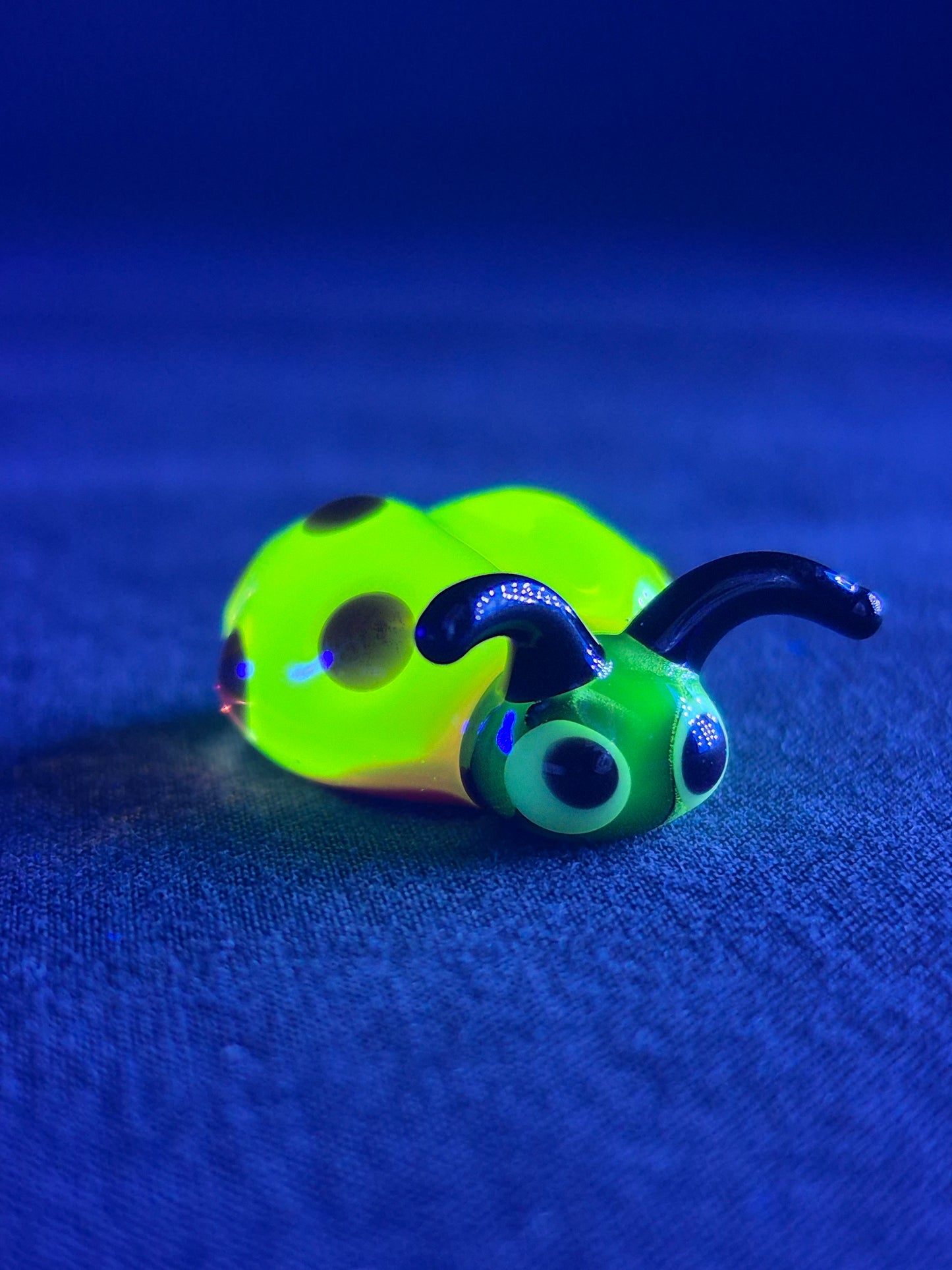 Mini Uranium Glass Ladybug