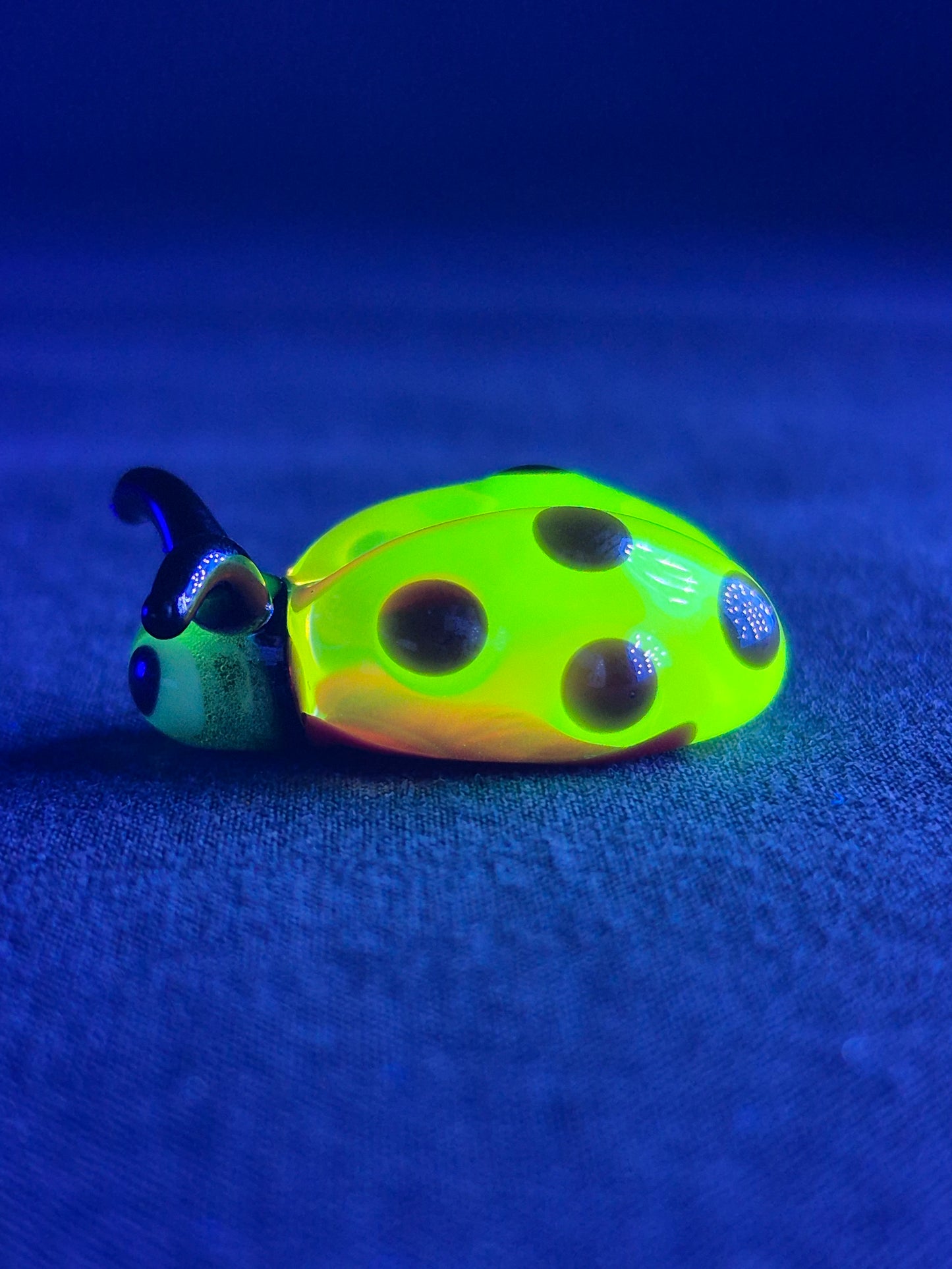 Mini Uranium Glass Ladybug