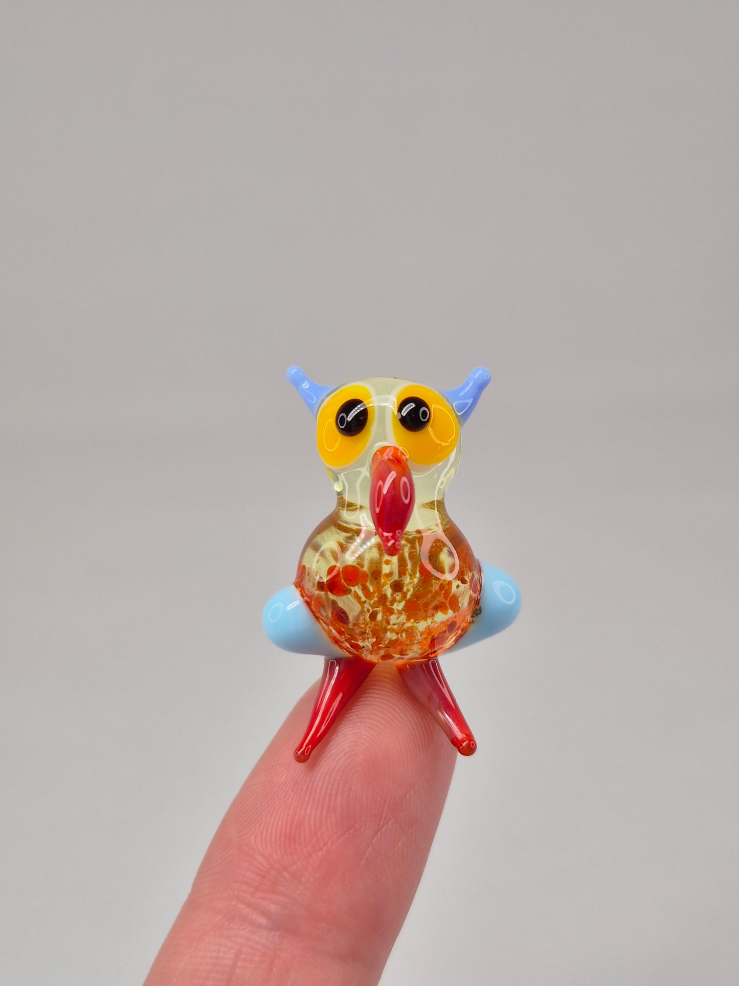 Mini Uranium Glass Owl