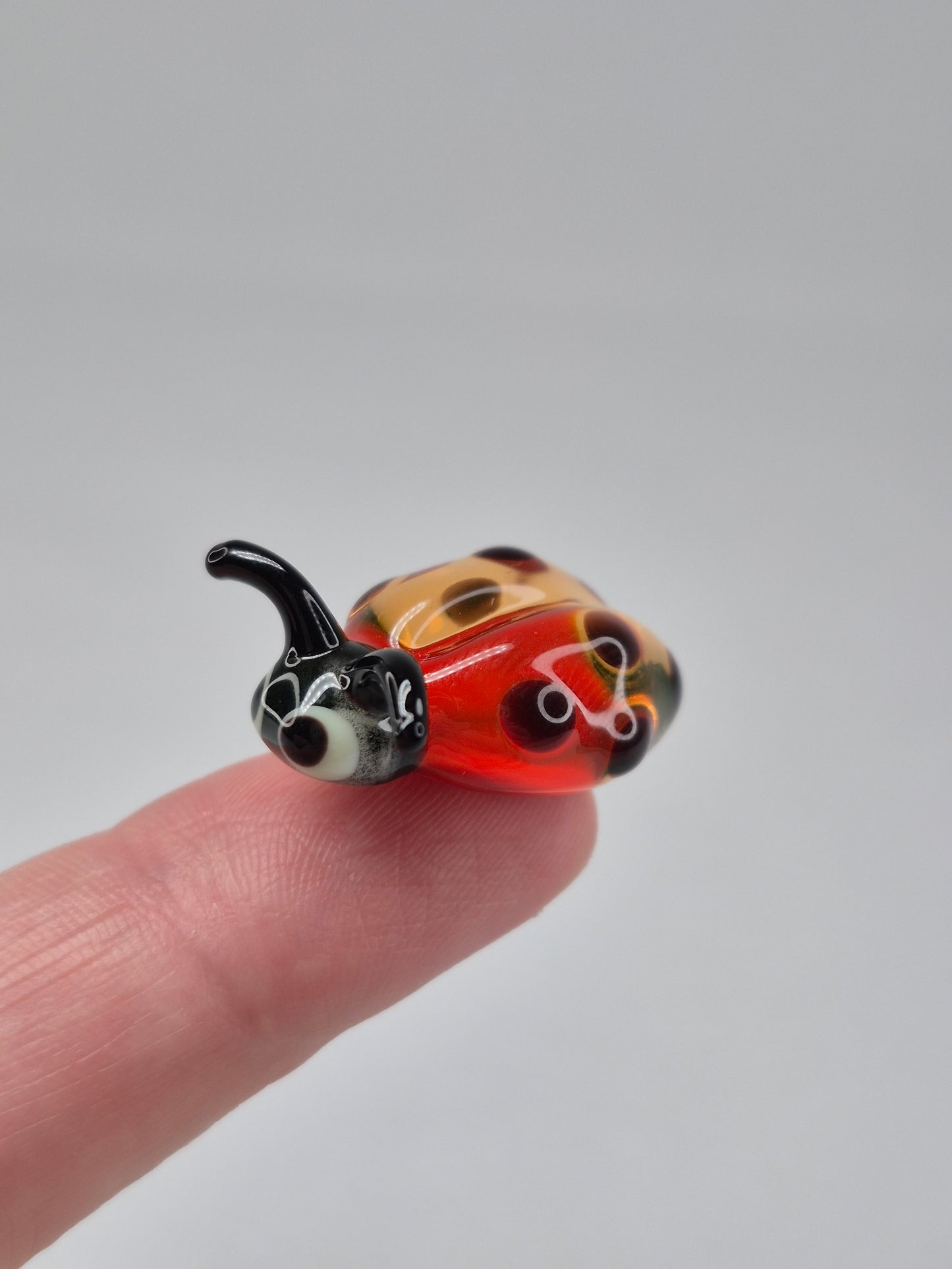 Mini Uranium Glass Ladybug