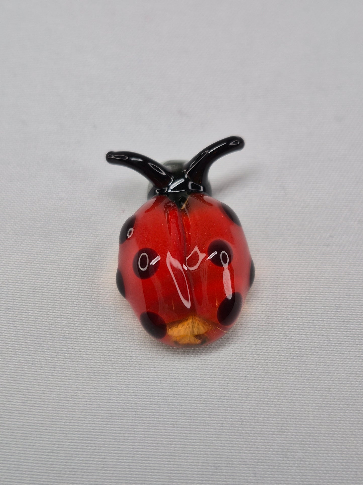 Mini Uranium Glass Ladybug
